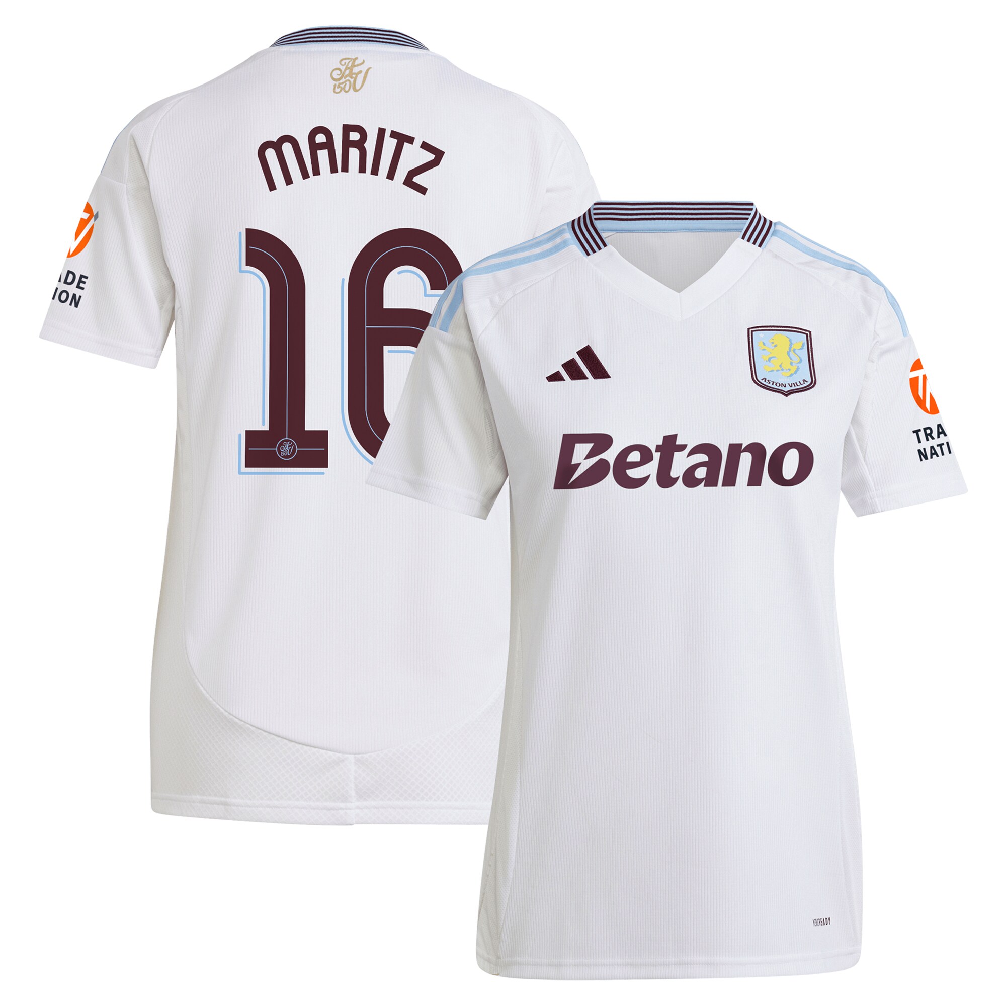 aston villa adidas away shirt 2024-25 – womens with maritz 16 cup printing Collection | Official Aston Villa Jerseys for Fans