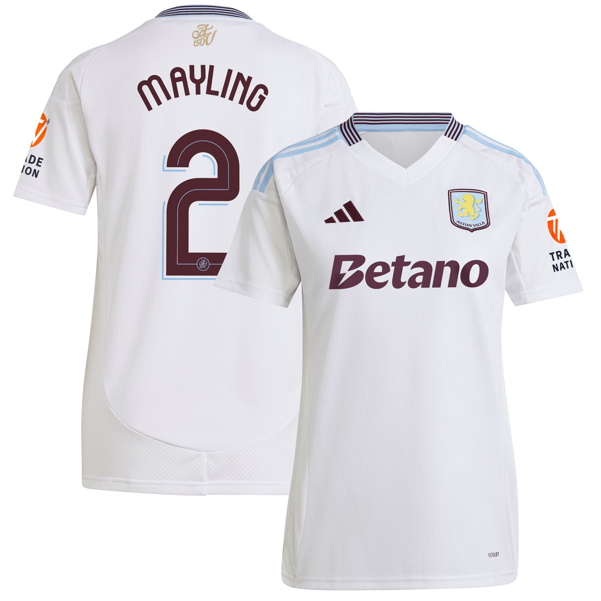aston villa adidas away shirt 2024-25 – womens with mayling 2 cup printing Collection | Official Aston Villa Jerseys for Fans