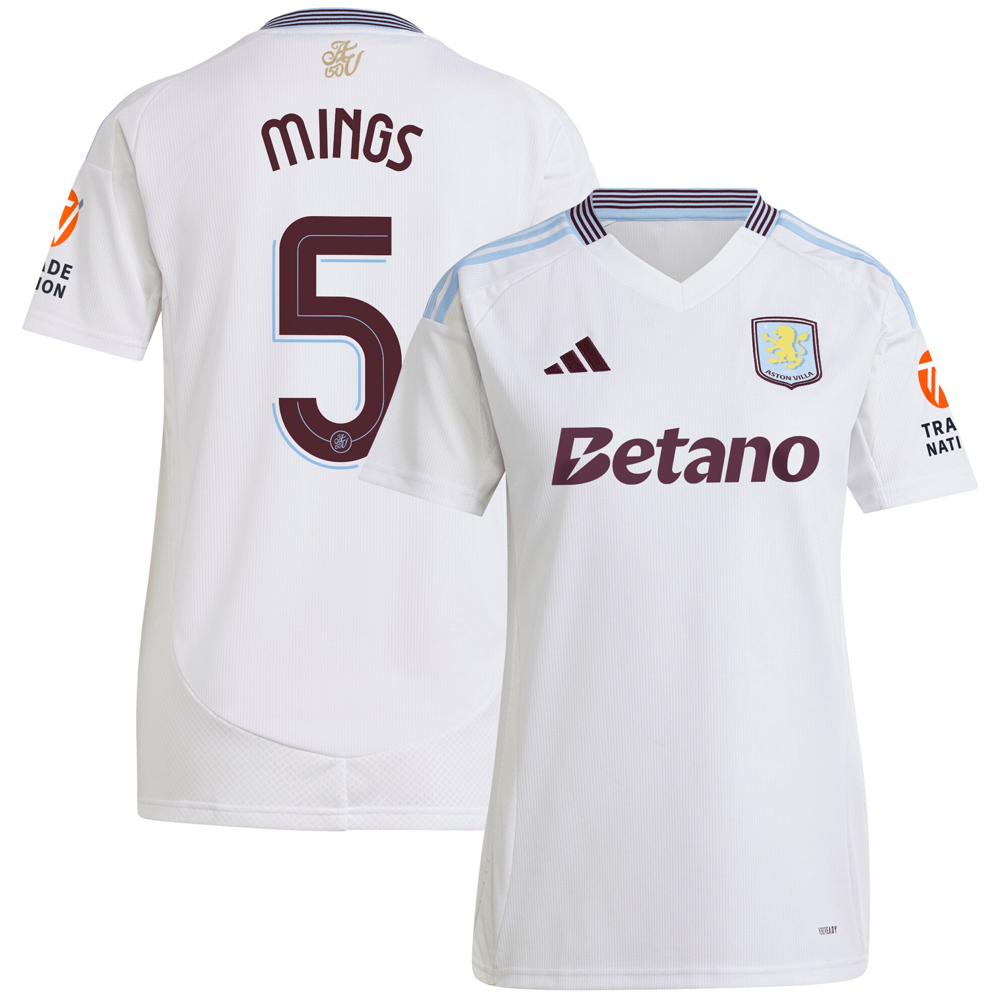 aston villa adidas away shirt 2024-25 – womens with mings 5 cup printing Collection | Official Aston Villa Jerseys for Fans