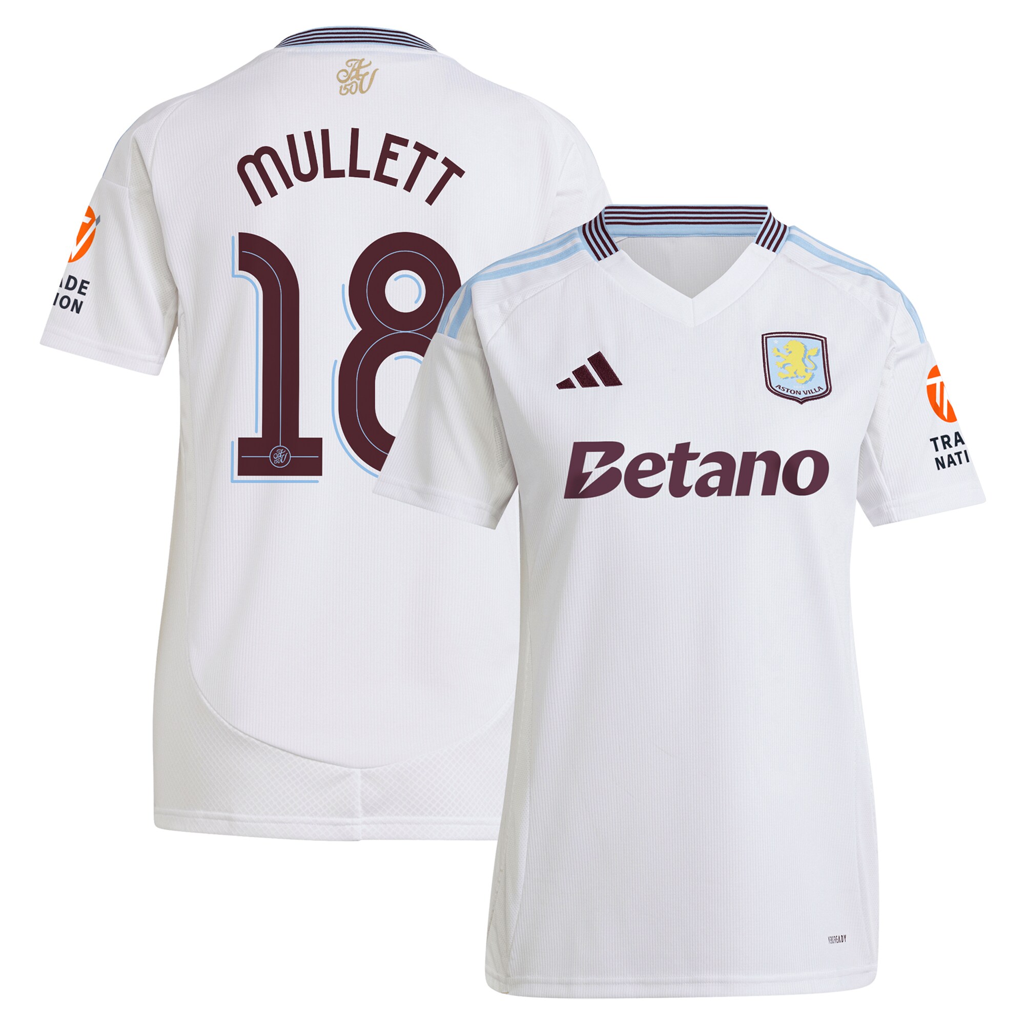 aston villa adidas away shirt 2024-25 – womens with mullett 18 cup printing Collection | Official Aston Villa Jerseys for Fans
