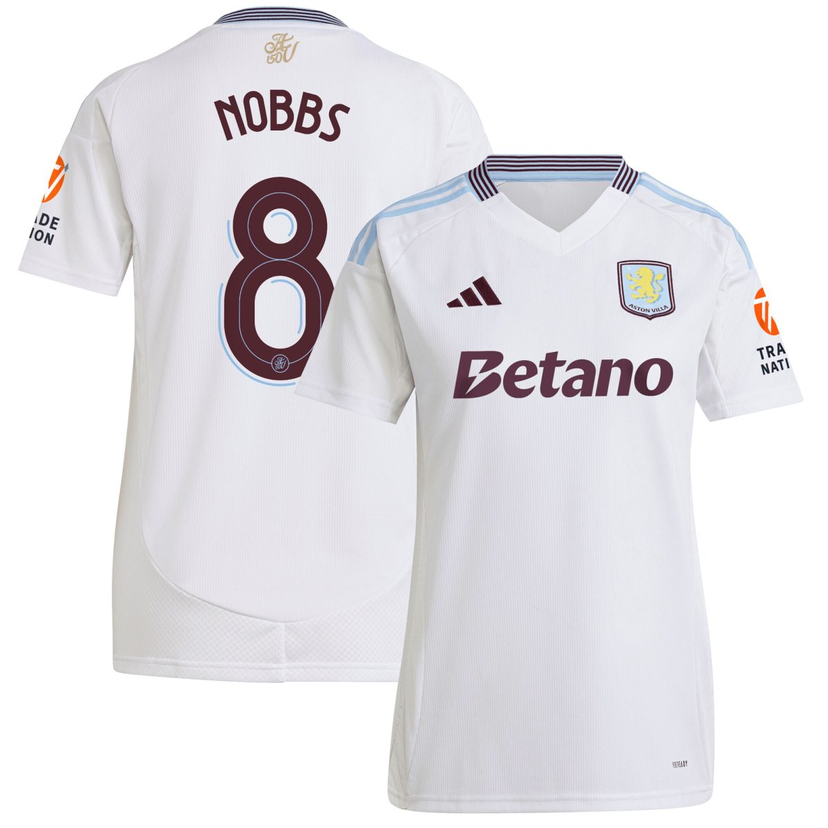 aston villa adidas away shirt 2024-25 – womens with nobbs 8 cup printing Collection | Official Aston Villa Jerseys for Fans