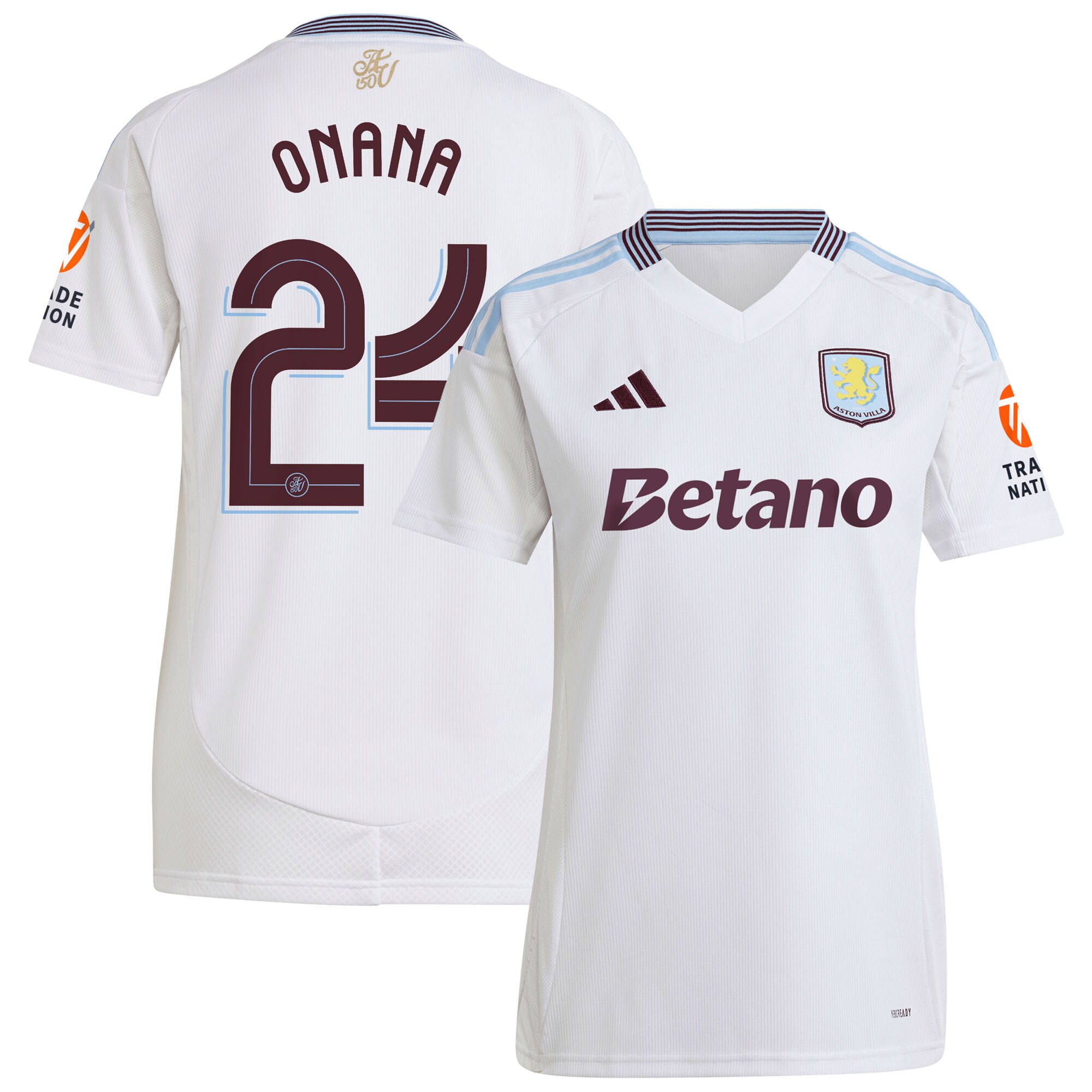 aston villa adidas away shirt 2024-25 – womens with onana 24 cup printing Collection | Official Aston Villa Jerseys for Fans