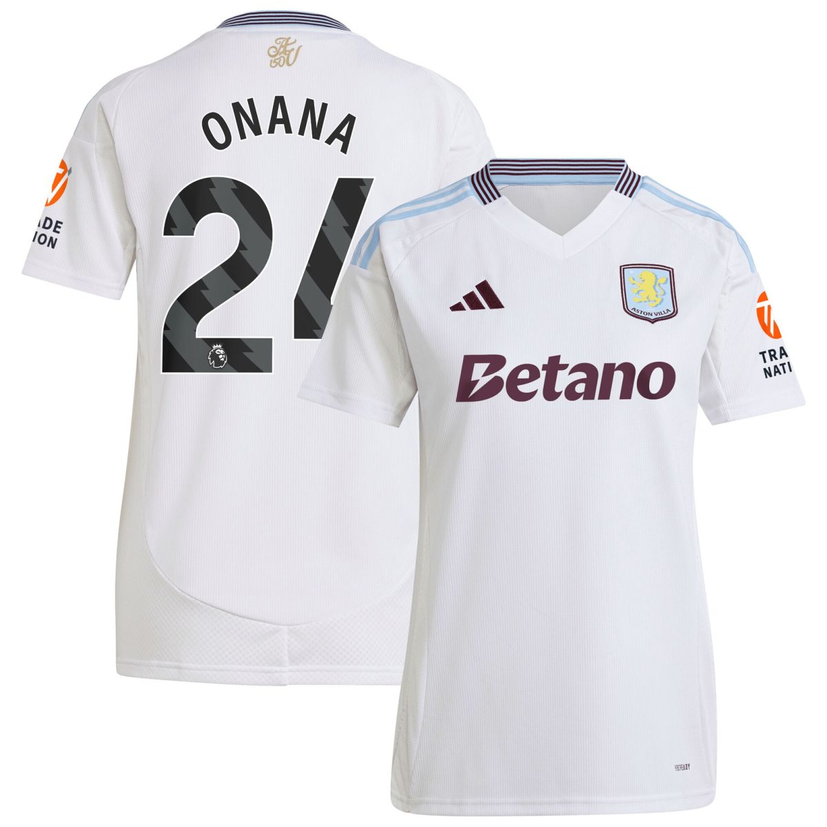 aston villa adidas away shirt 2024-25 – womens with onana 24 printing Collection | Official Aston Villa Jerseys for Fans
