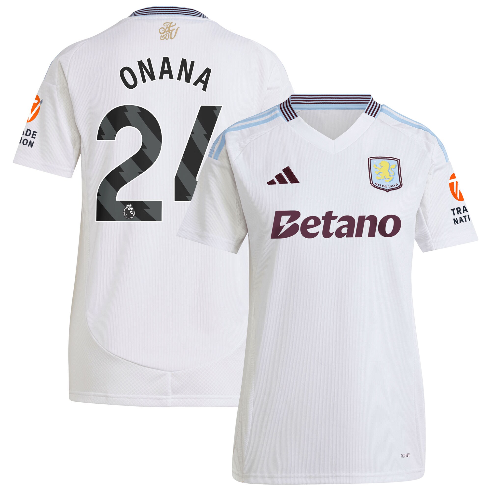 aston villa adidas away shirt 2024-25 – womens with onana 24 printing Collection | Official Aston Villa Jerseys for Fans