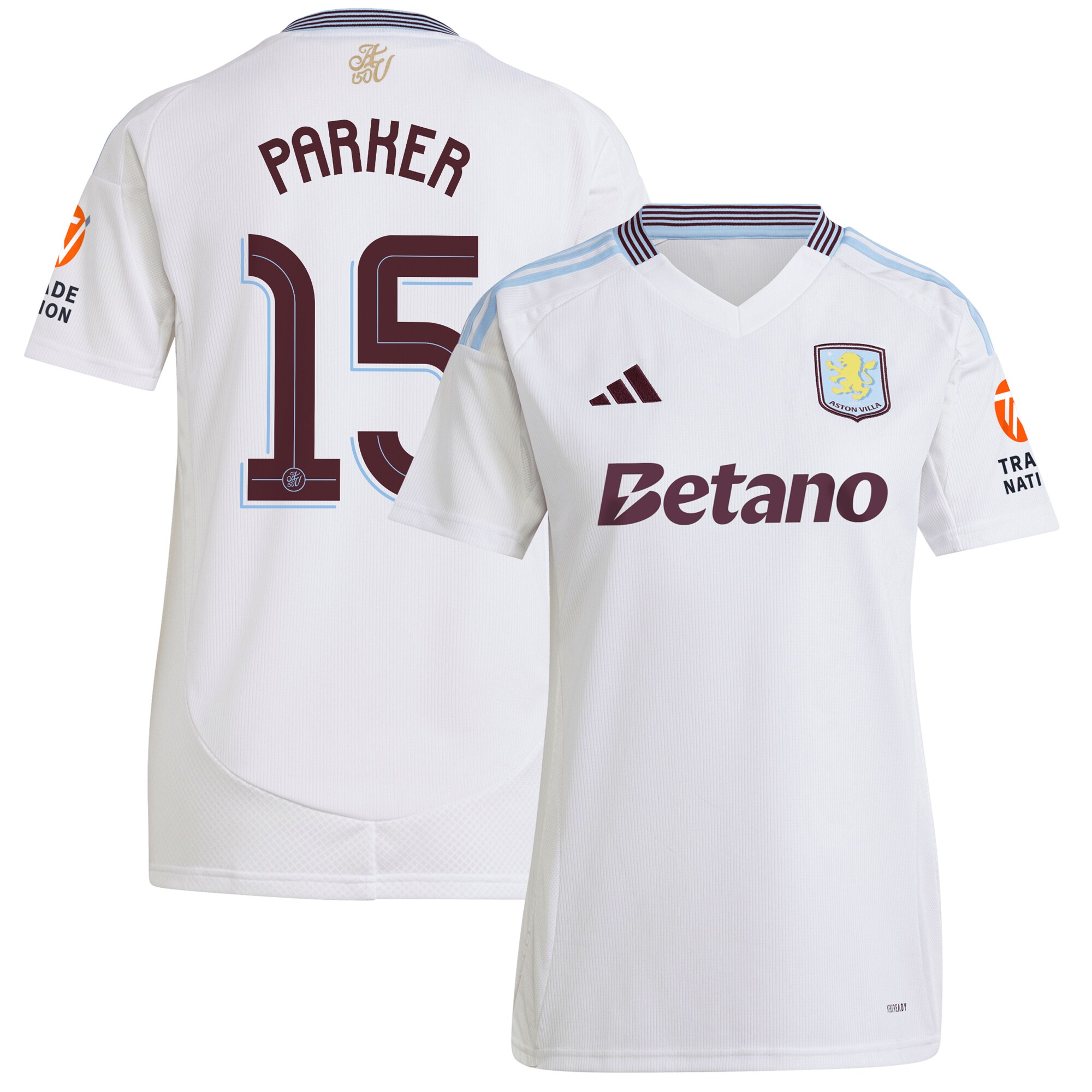 aston villa adidas away shirt 2024-25 – womens with parker 15 cup printing Collection | Official Aston Villa Jerseys for Fans