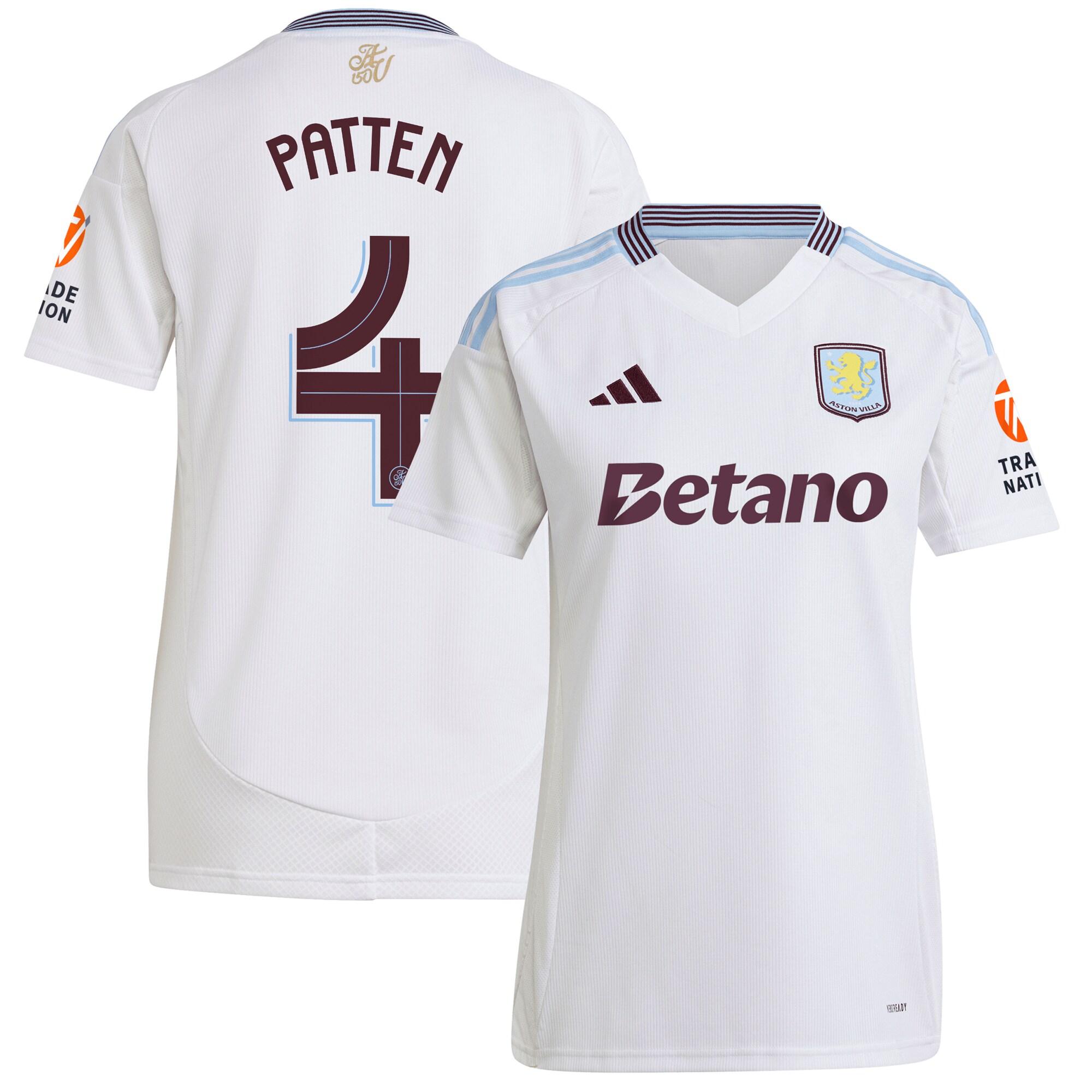aston villa adidas away shirt 2024-25 – womens with patten 4 cup printing Collection | Official Aston Villa Jerseys for Fans