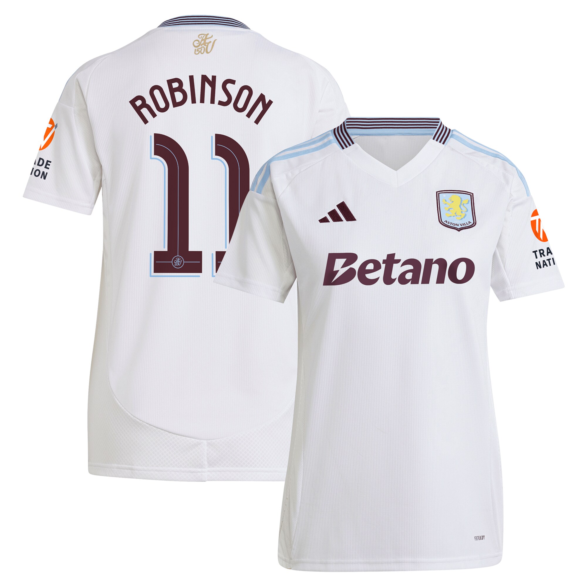 aston villa adidas away shirt 2024-25 – womens with robinson 11 cup printing Collection | Official Aston Villa Jerseys for Fans