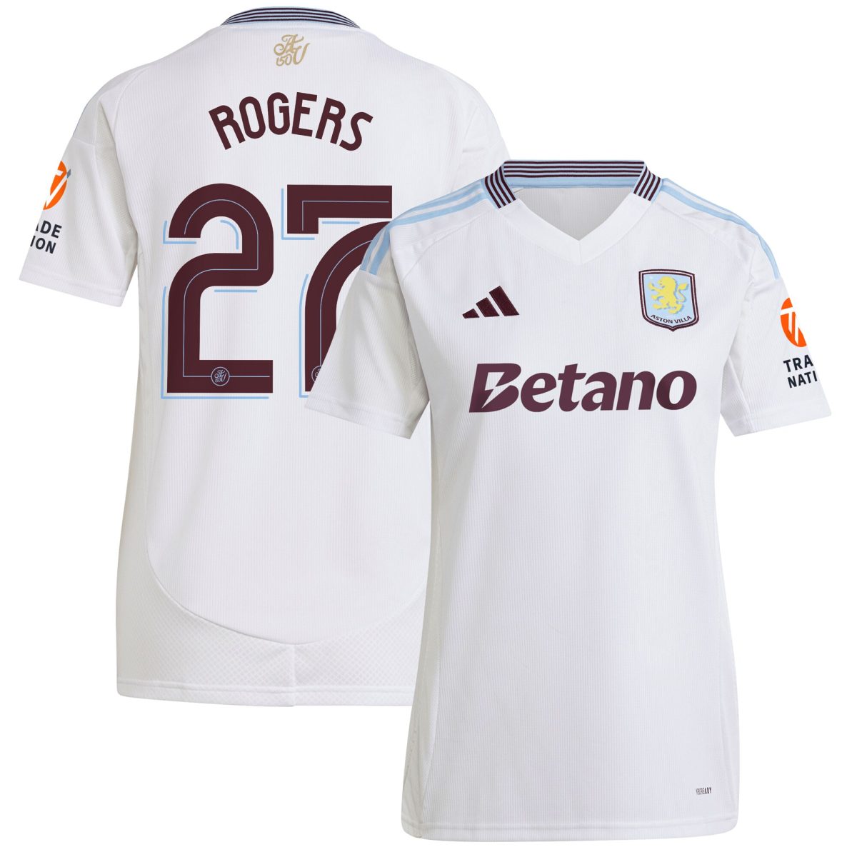 aston villa adidas away shirt 2024-25 – womens with rogers 27 cup printing Collection | Official Aston Villa Jerseys for Fans