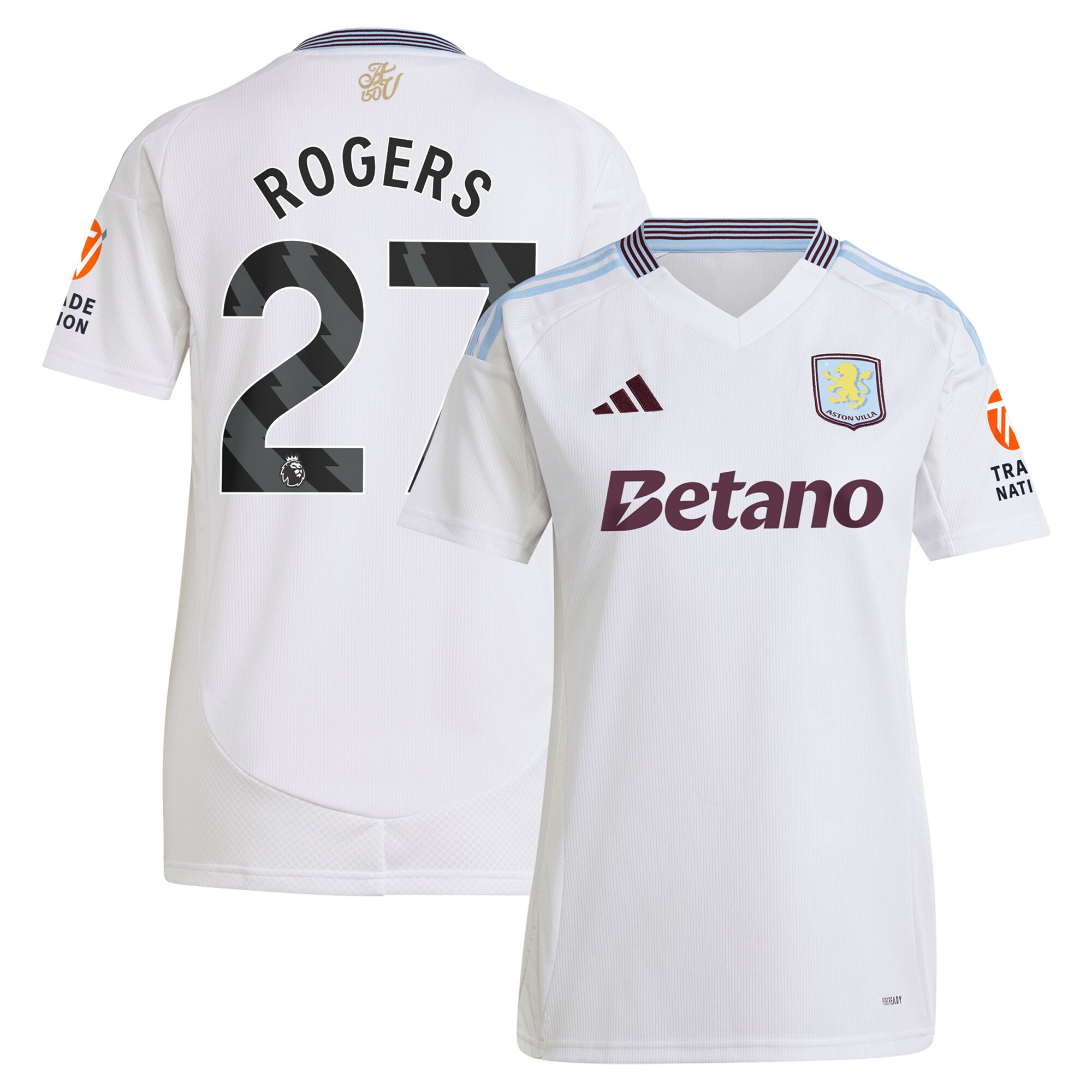 aston villa adidas away shirt 2024-25 – womens with rogers 27 printing Collection | Official Aston Villa Jerseys for Fans