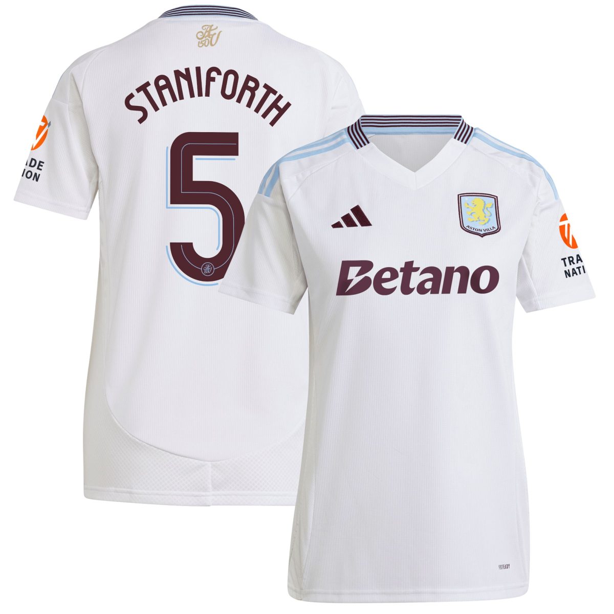 aston villa adidas away shirt 2024-25 – womens with staniforth 5 cup printing Collection | Official Aston Villa Jerseys for Fans