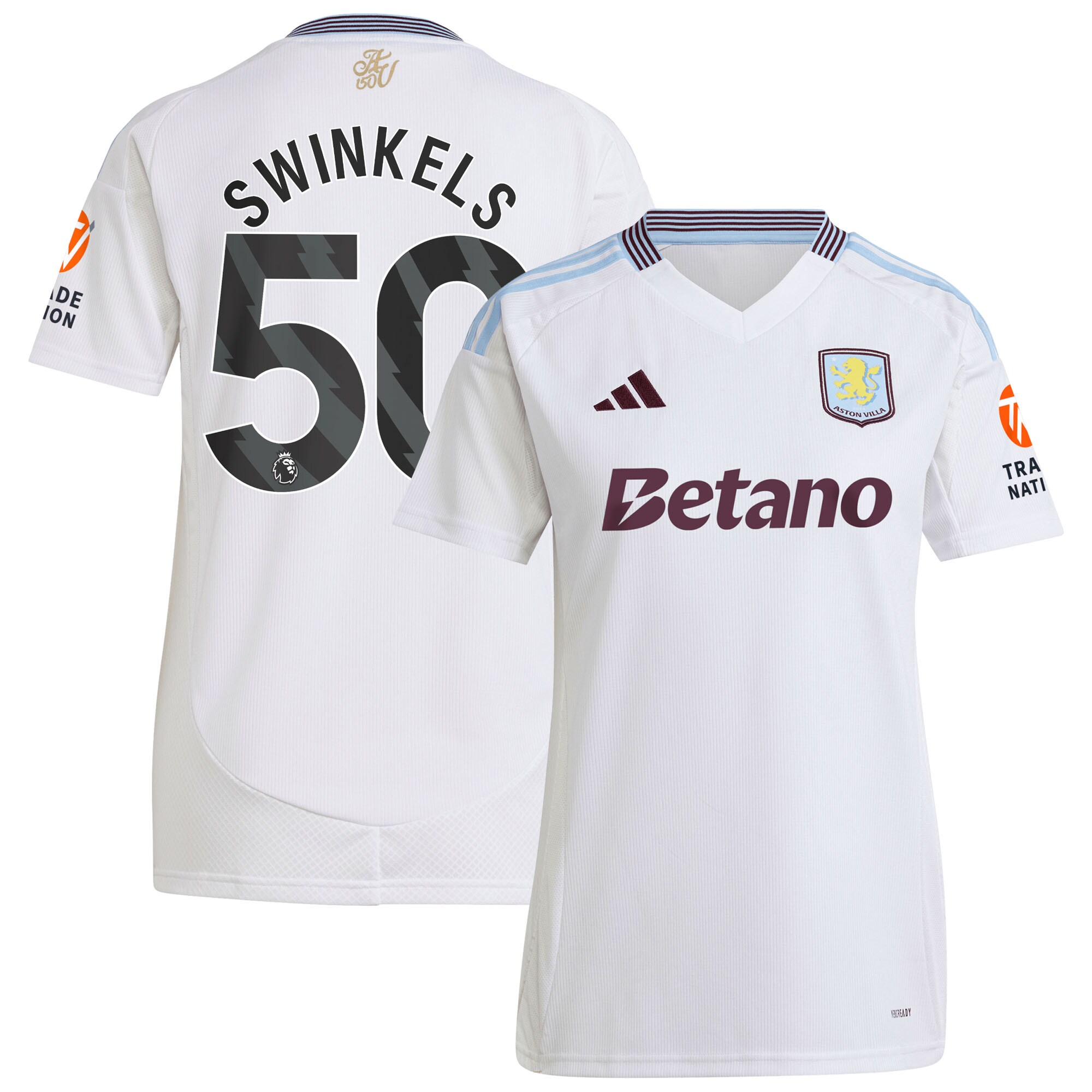 aston villa adidas away shirt 2024-25 – womens with swinkels 50 printing Collection | Official Aston Villa Jerseys for Fans