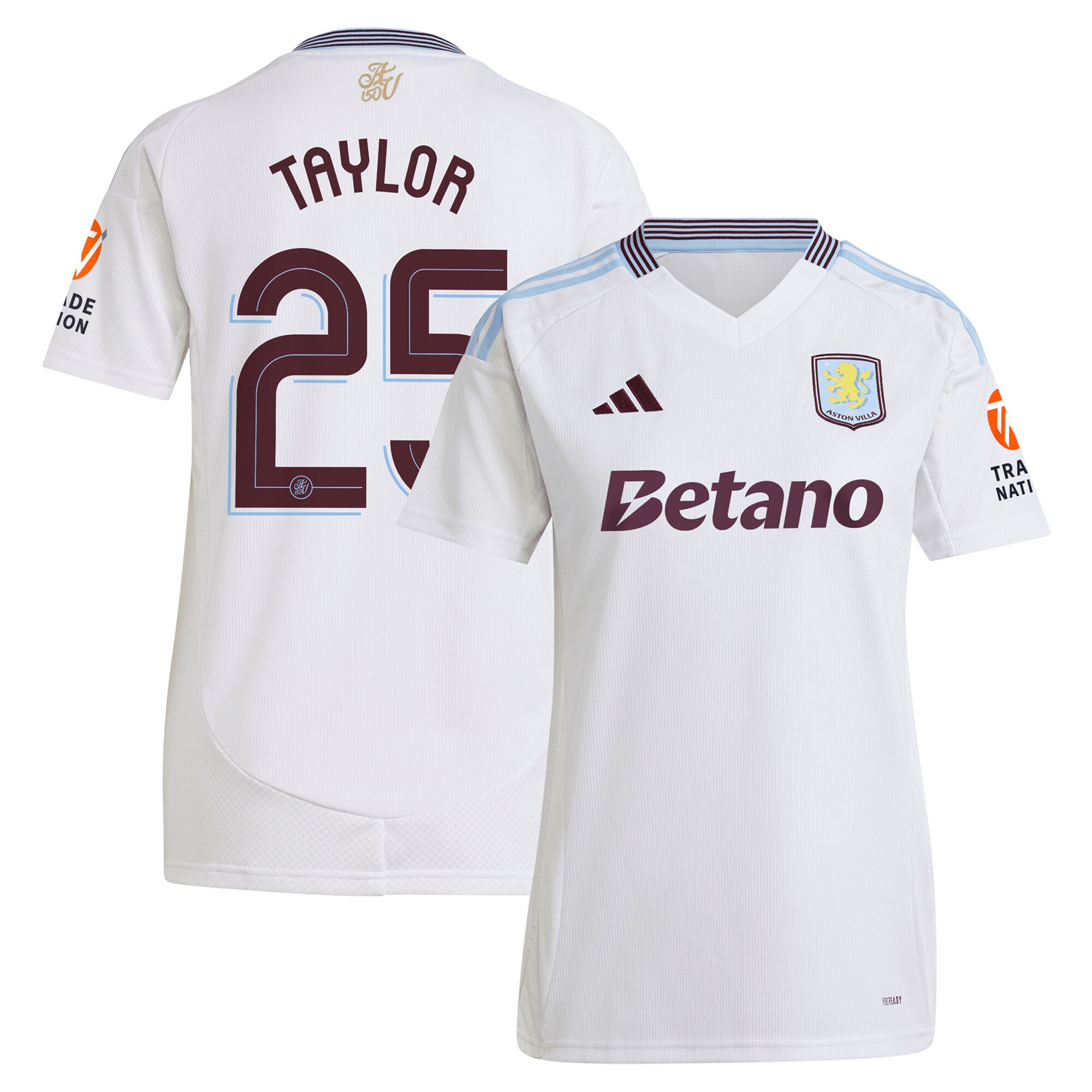aston villa adidas away shirt 2024-25 – womens with taylor 25 cup printing Collection | Official Aston Villa Jerseys for Fans