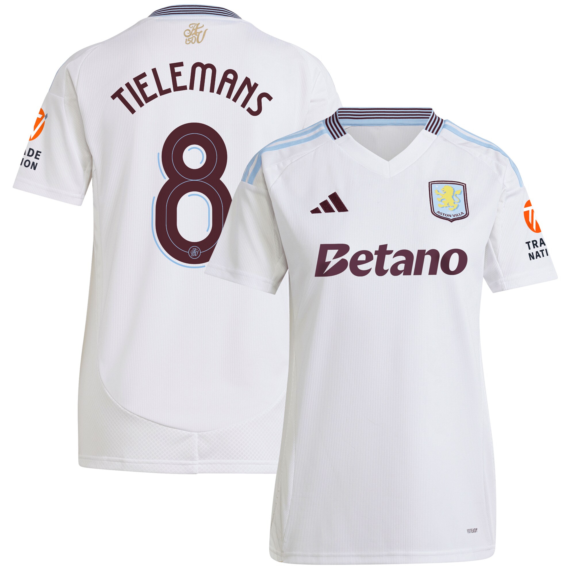 aston villa adidas away shirt 2024-25 – womens with tielemans 8 cup printing Collection | Official Aston Villa Jerseys for Fans