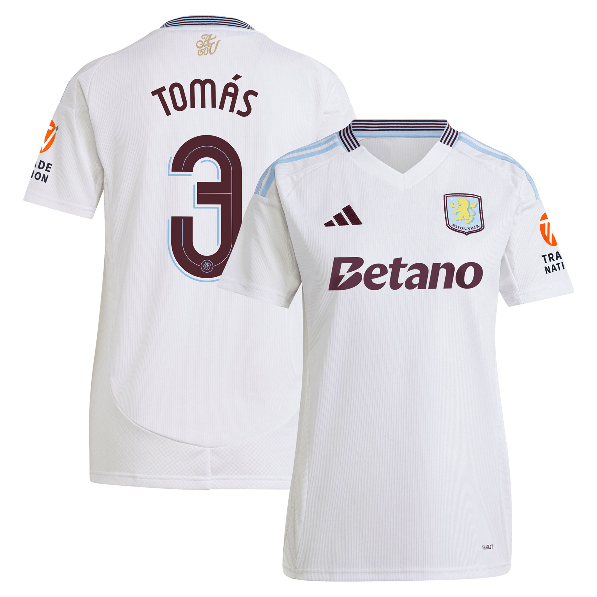 aston villa adidas away shirt 2024-25 – womens with tomás 3 cup printing Collection | Official Aston Villa Jerseys for Fans
