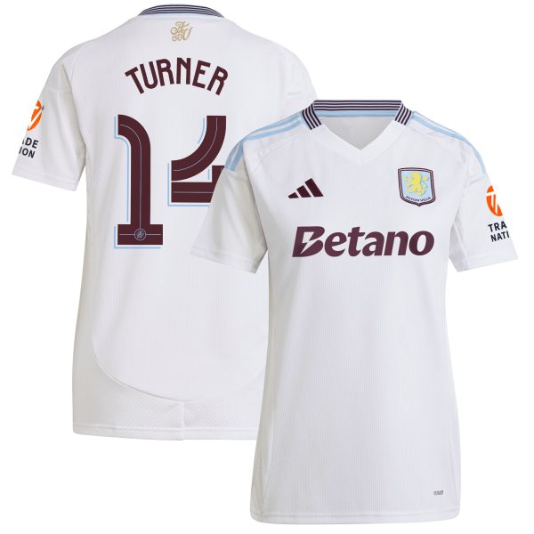 aston villa adidas away shirt 2024-25 – womens with turner 14 cup printing Collection | Official Aston Villa Jerseys for Fans