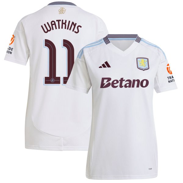 aston villa adidas away shirt 2024-25 – womens with watkins 11 cup printing Collection | Official Aston Villa Jerseys for Fans
