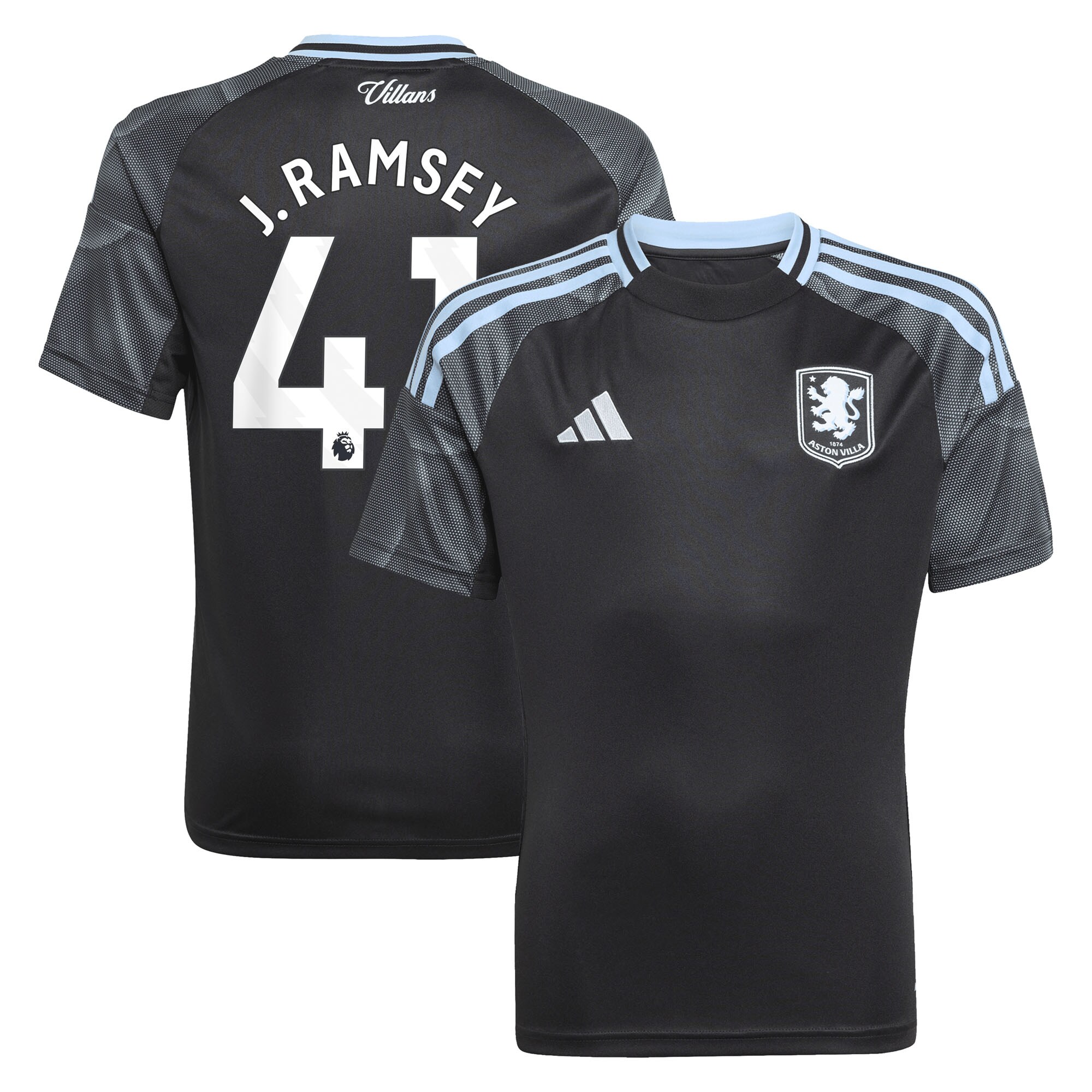 aston villa adidas away shirt 2025-26 – kids with j. ramsey 41 printing Collection | Official Aston Villa Jerseys for Fans
