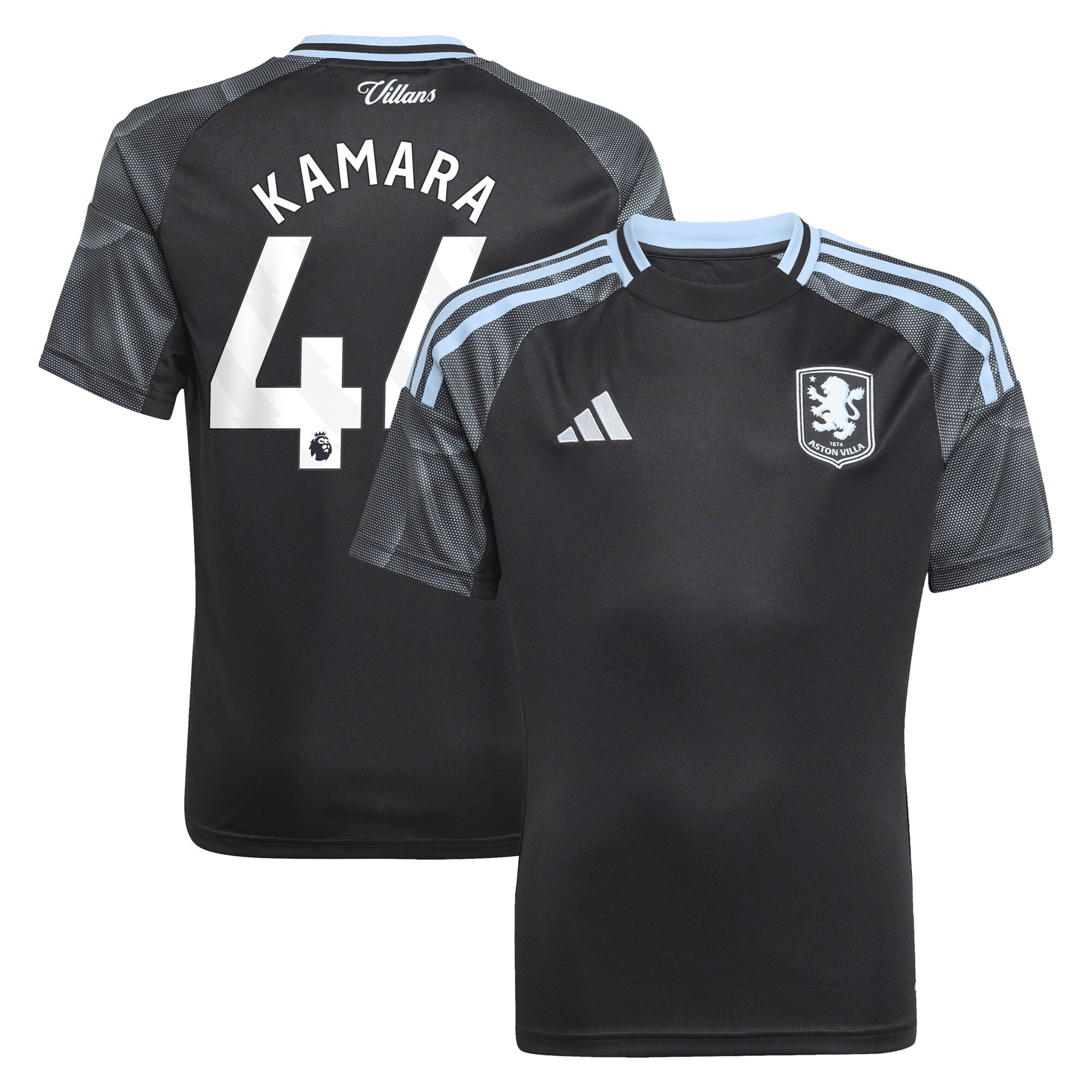 aston villa adidas away shirt 2025-26 – kids with kamara 44 printing Collection | Official Aston Villa Jerseys for Fans