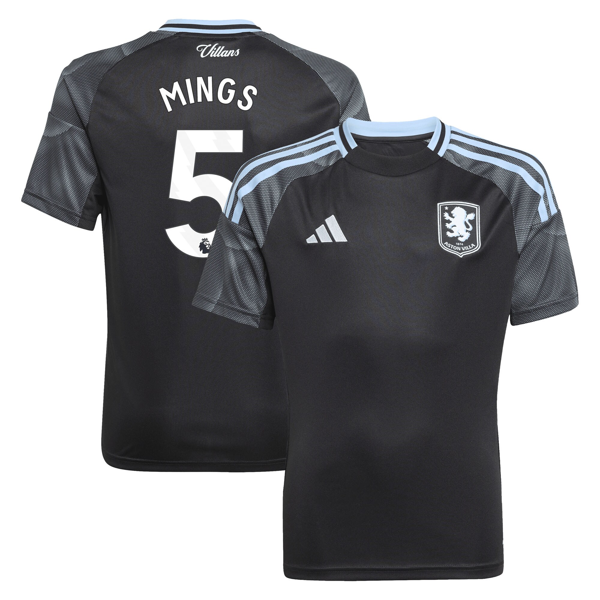 aston villa adidas away shirt 2025-26 – kids with mings 5 printing Collection | Official Aston Villa Jerseys for Fans