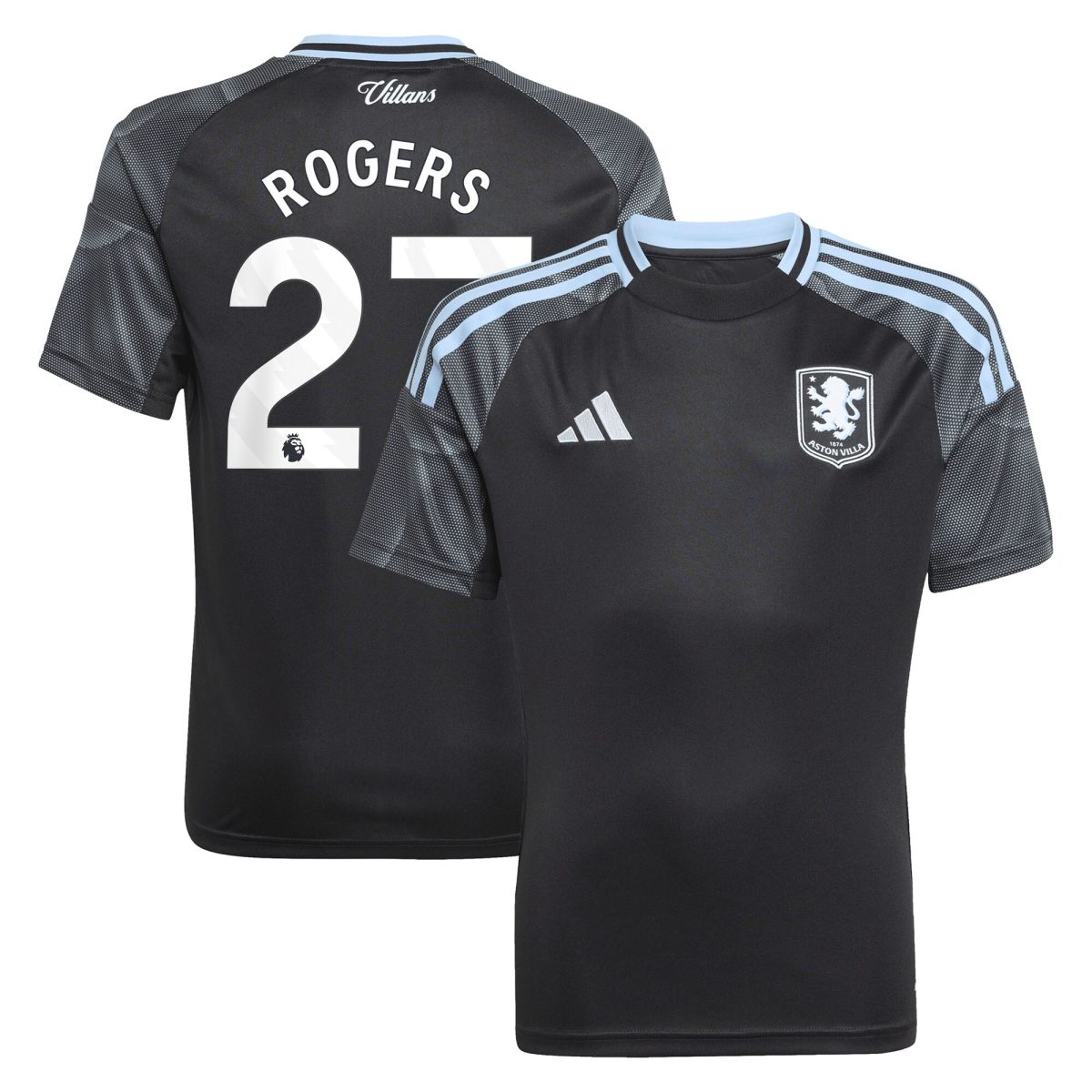 aston villa adidas away shirt 2025-26 – kids with rogers 27 printing Collection | Official Aston Villa Jerseys for Fans