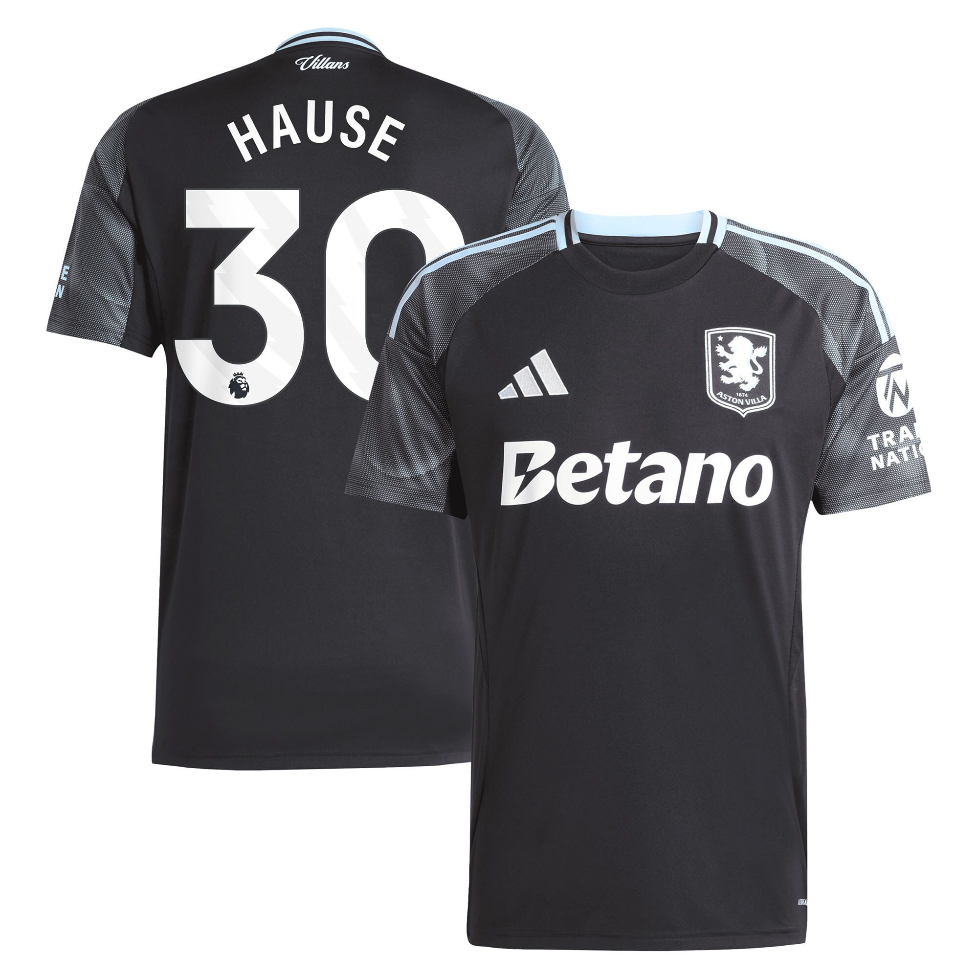 aston villa adidas away shirt 2025-26 with hause 30 printing Collection | Official Aston Villa Jerseys for Fans