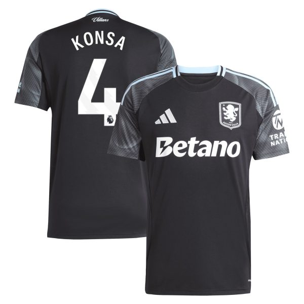 aston villa adidas away shirt 2025-26 with konsa 4 printing Collection | Official Aston Villa Jerseys for Fans