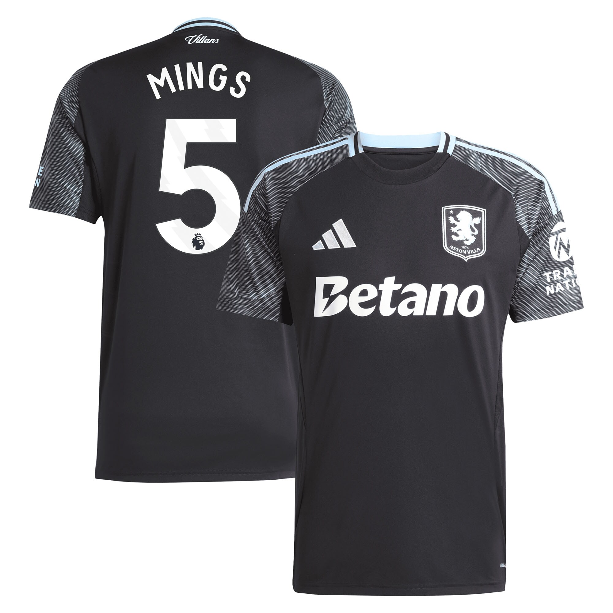aston villa adidas away shirt 2025-26 with mings 5 printing Collection | Official Aston Villa Jerseys for Fans