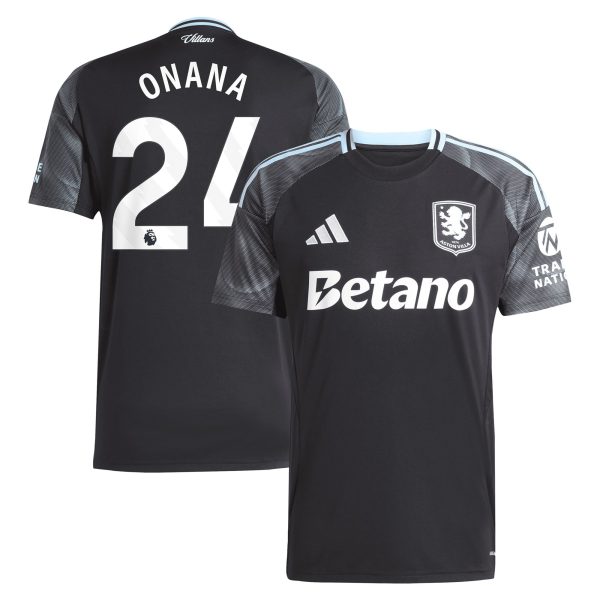 aston villa adidas away shirt 2025-26 with onana 24 printing Collection | Official Aston Villa Jerseys for Fans