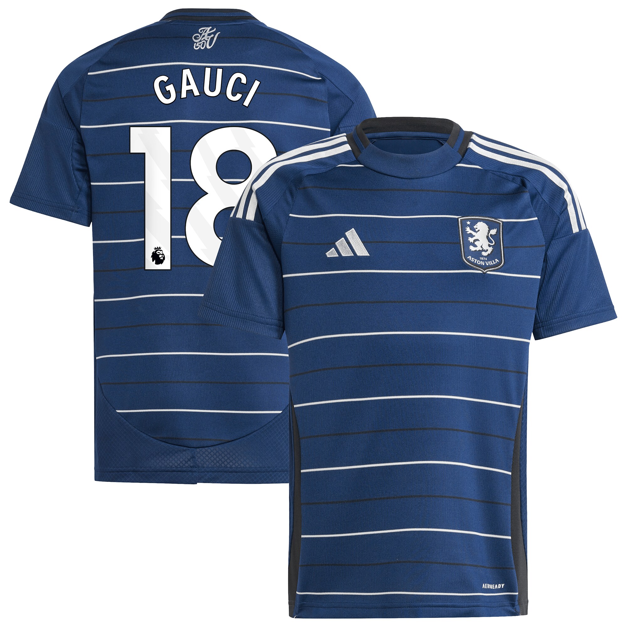 aston villa adidas goalkeeper shirt 2024-25 – long sleeve – kids with gauci 18 printing – 202030990 Collection | Official Aston Villa Jerseys for Fans