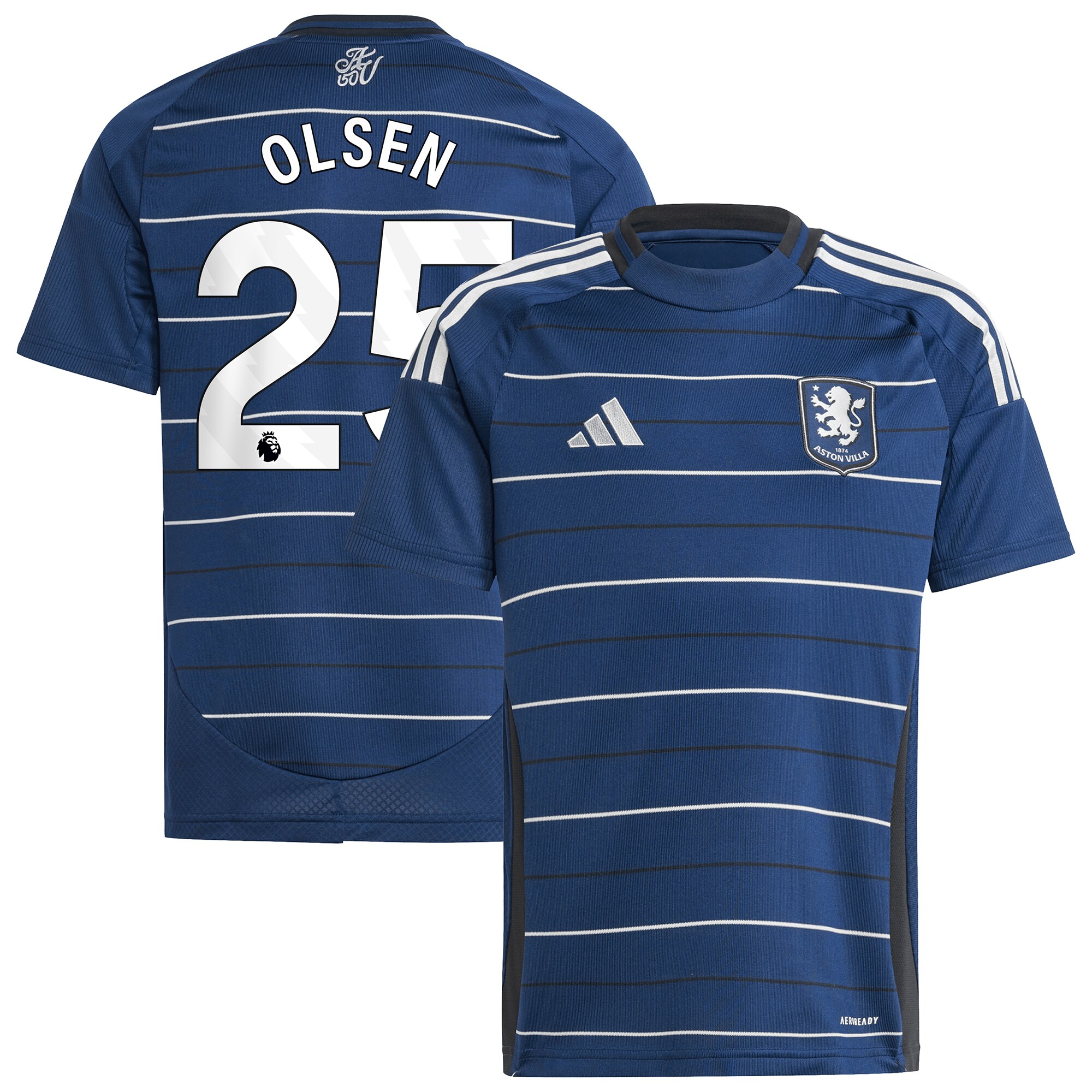 aston villa adidas goalkeeper shirt 2024-25 – long sleeve – kids with olsen 25 printing – 202030994 Collection | Official Aston Villa Jerseys for Fans