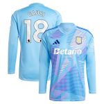 aston villa adidas goalkeeper shirt 2024-25 – long sleeve with gauci 18 printing – 202030982 Collection | Official Aston Villa Jerseys for Fans