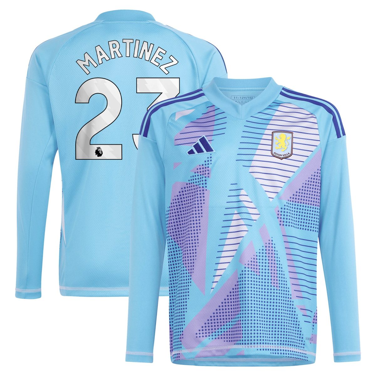 aston villa adidas goalkeeper shirt 2024-25 – long sleeve with martinez 23 printing – 202030980 Collection | Official Aston Villa Jerseys for Fans