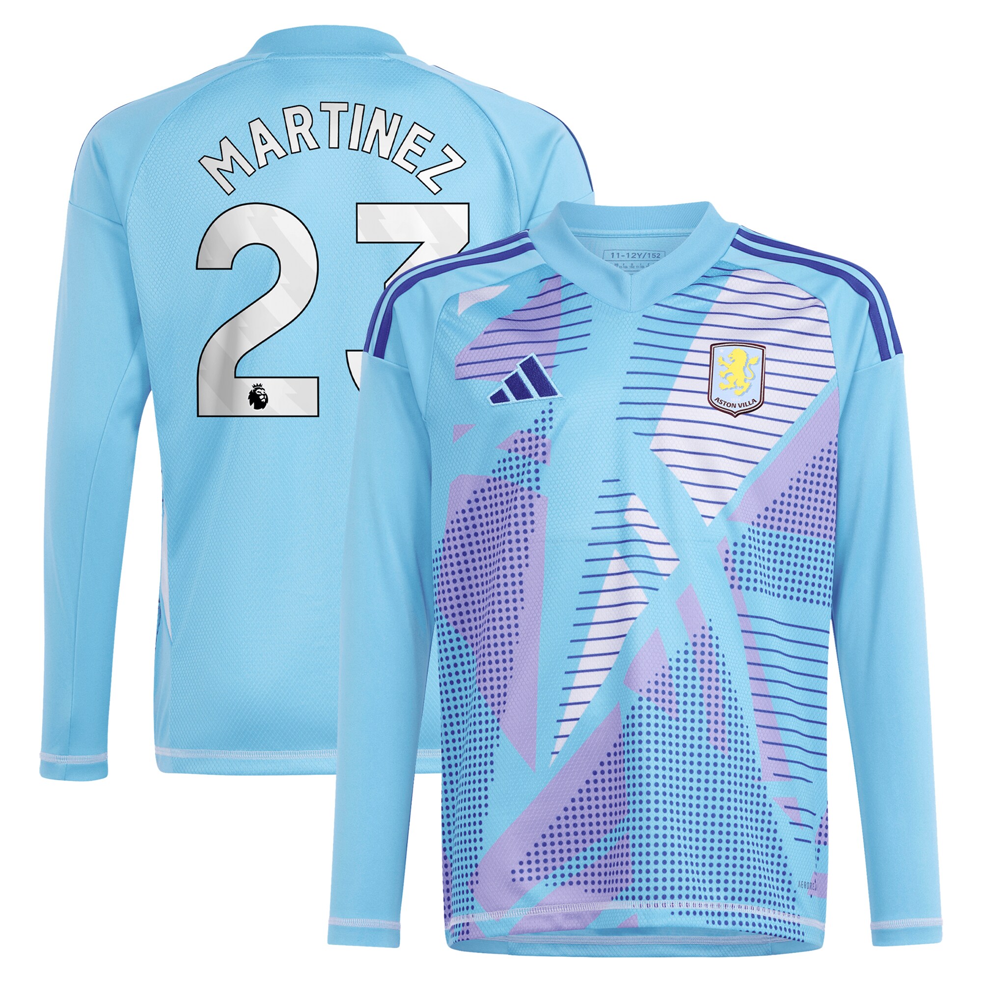 aston villa adidas goalkeeper shirt 2024-25 – long sleeve with martinez 23 printing – 202030980 Collection | Official Aston Villa Jerseys for Fans