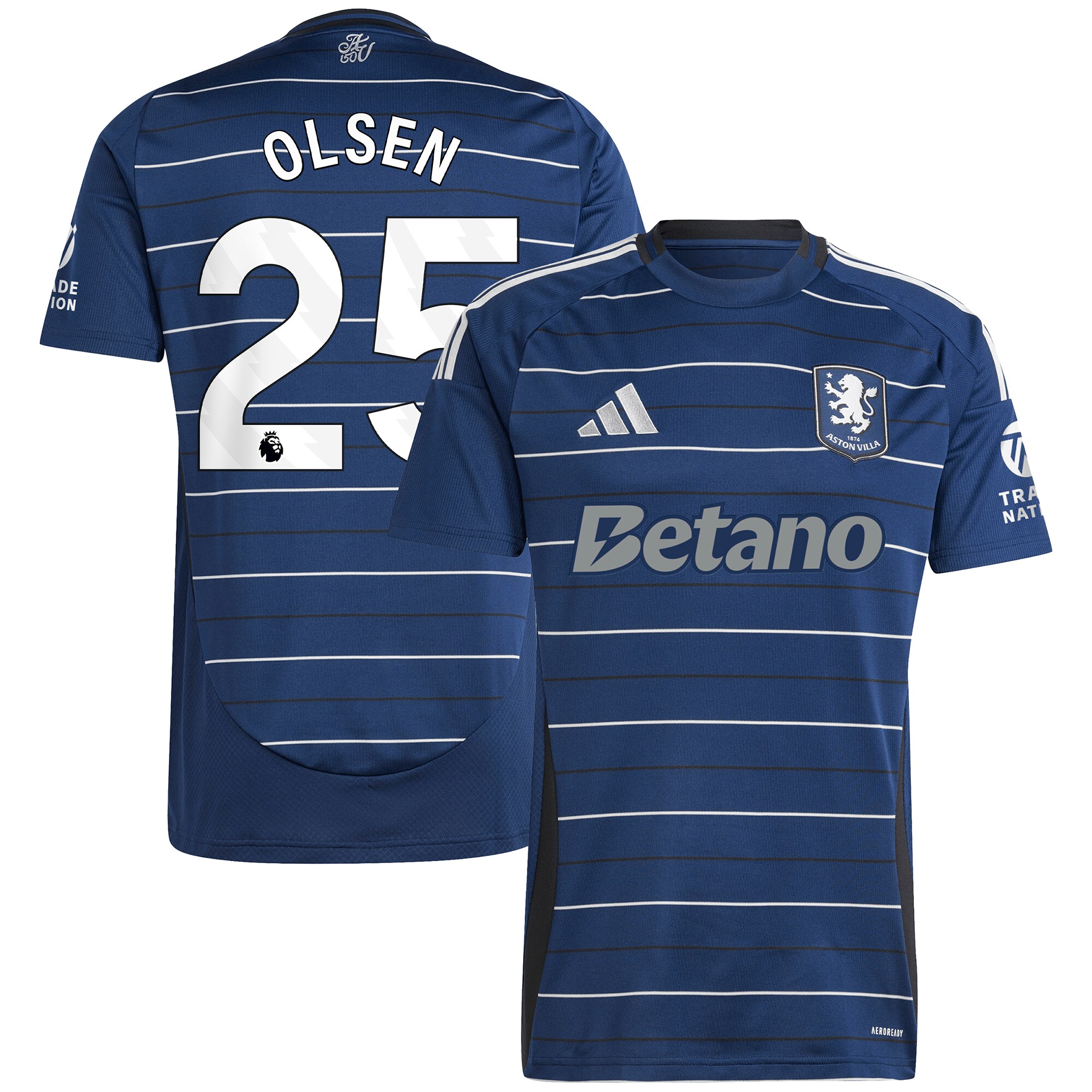 aston villa adidas goalkeeper shirt 2024-25 – long sleeve with olsen 25 printing – 202030975 Collection | Official Aston Villa Jerseys for Fans