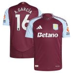 aston villa adidas home authentic shirt 2024-25 with a.garcía 16 printing Collection | Official Aston Villa Jerseys for Fans