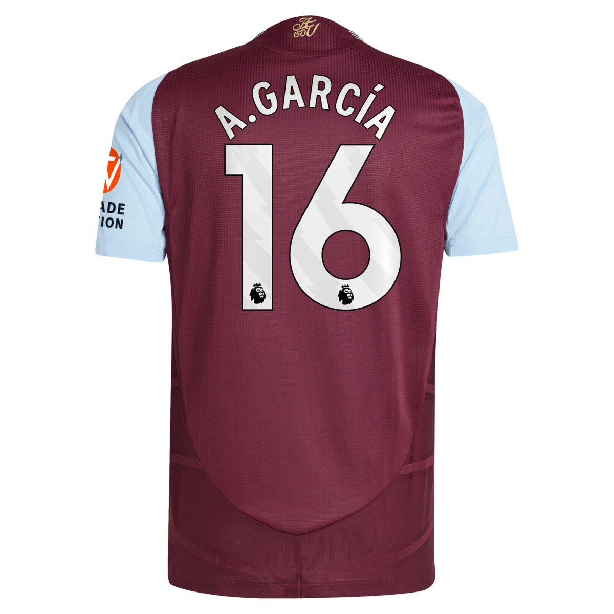 aston villa adidas home authentic shirt 2024-25 with a.garcía 16 printing Collection | Official Aston Villa Jerseys for Fans