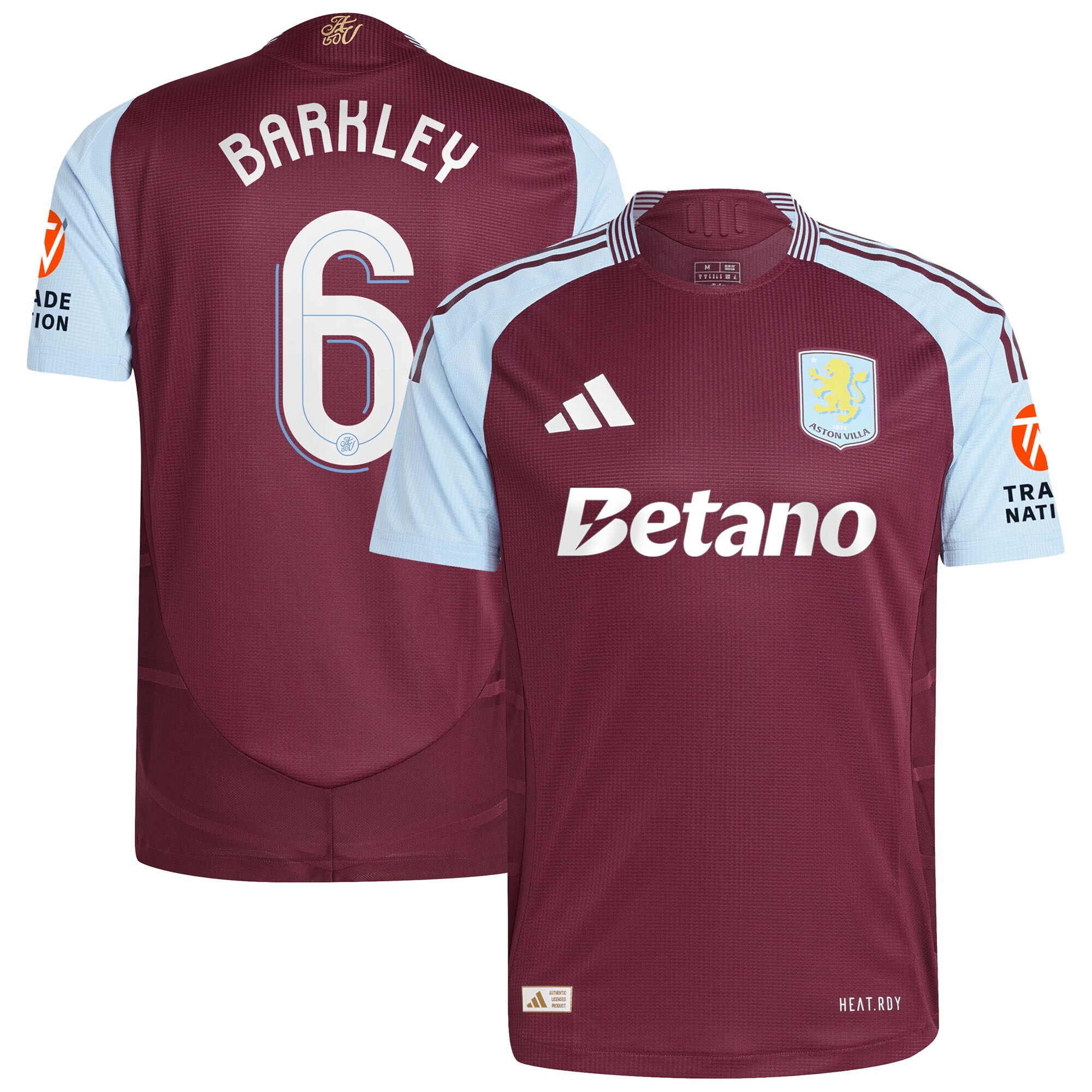 aston villa adidas home authentic shirt 2024-25 with barkley 6 cup printing Collection | Official Aston Villa Jerseys for Fans