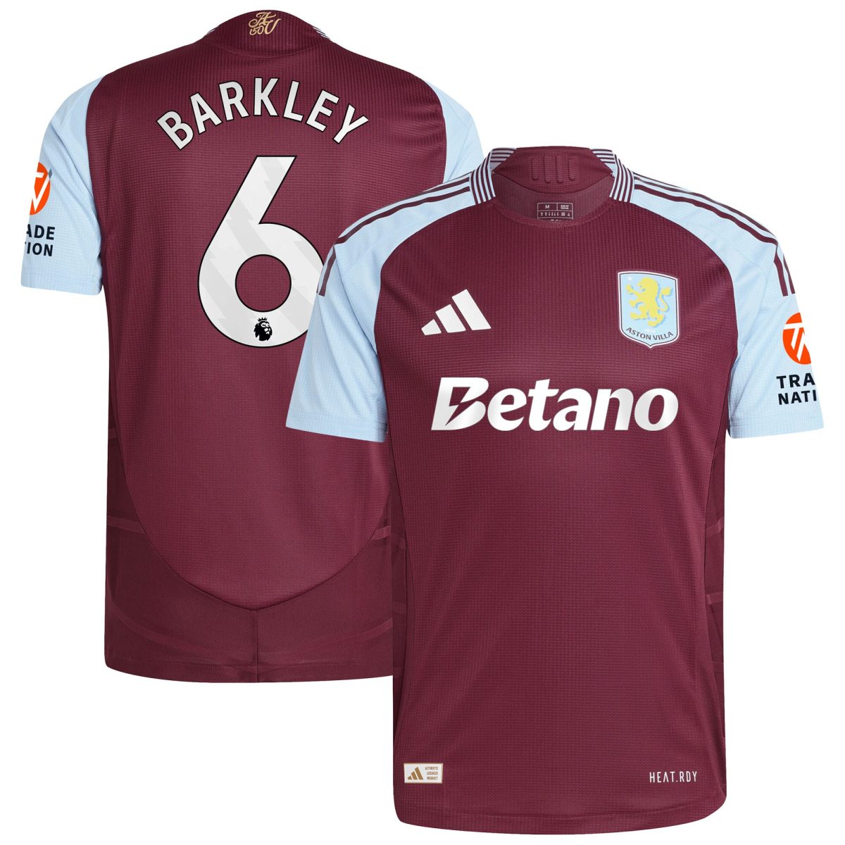 aston villa adidas home authentic shirt 2024-25 with barkley 6 printing Collection | Official Aston Villa Jerseys for Fans