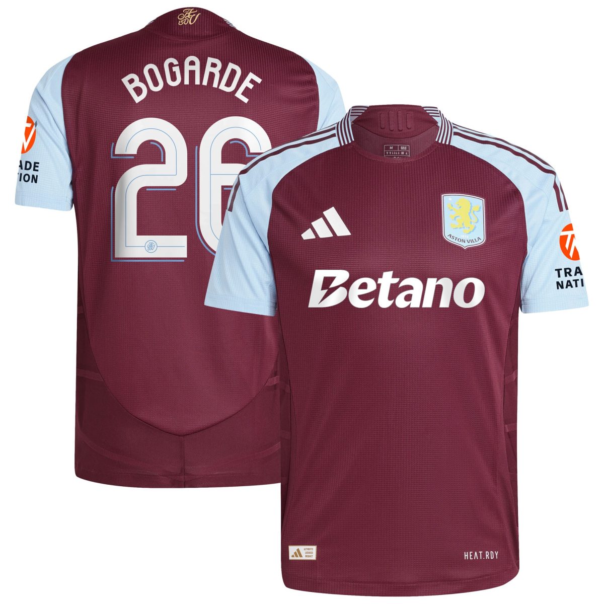 aston villa adidas home authentic shirt 2024-25 with bogarde 26 cup printing Collection | Official Aston Villa Jerseys for Fans