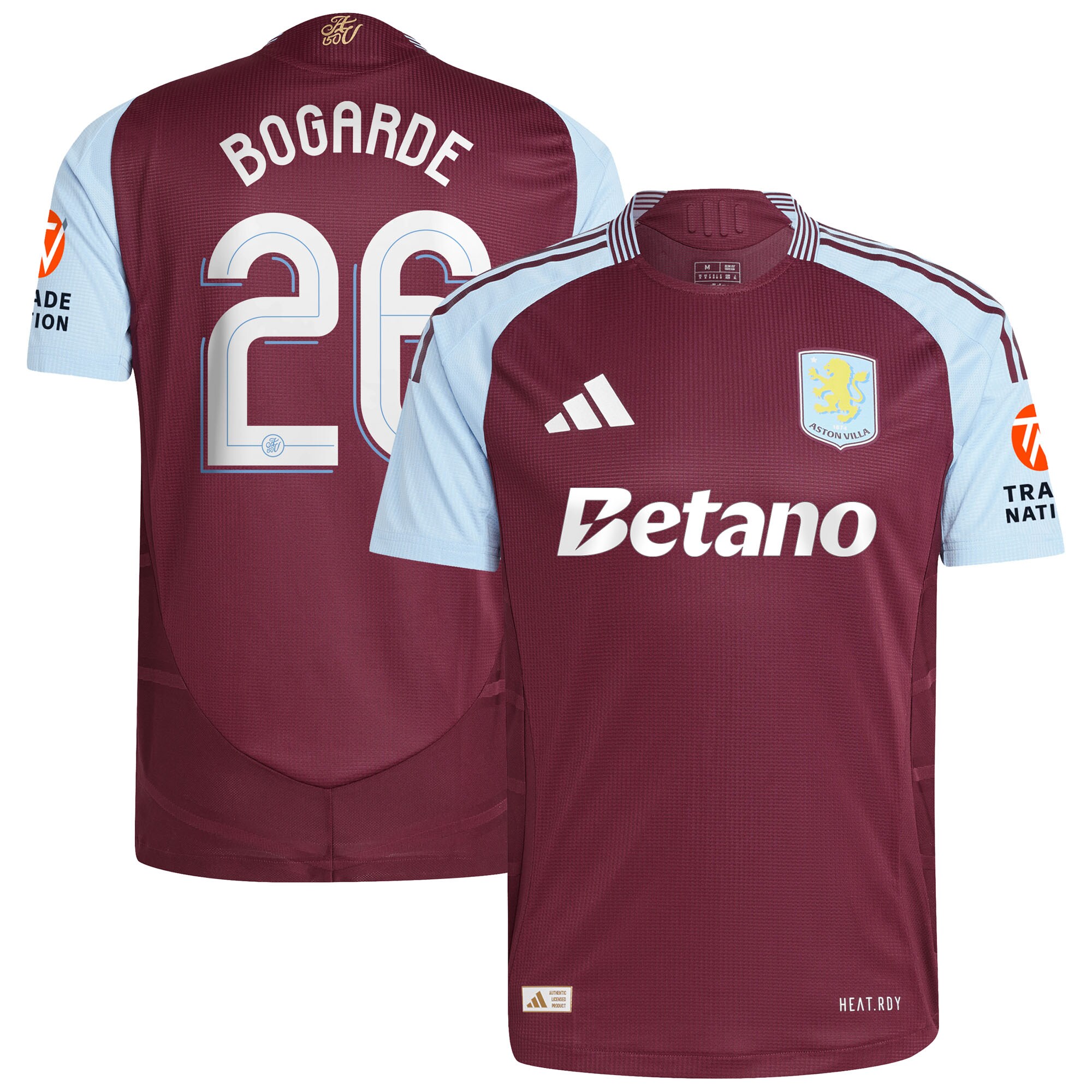 aston villa adidas home authentic shirt 2024-25 with bogarde 26 cup printing Collection | Official Aston Villa Jerseys for Fans