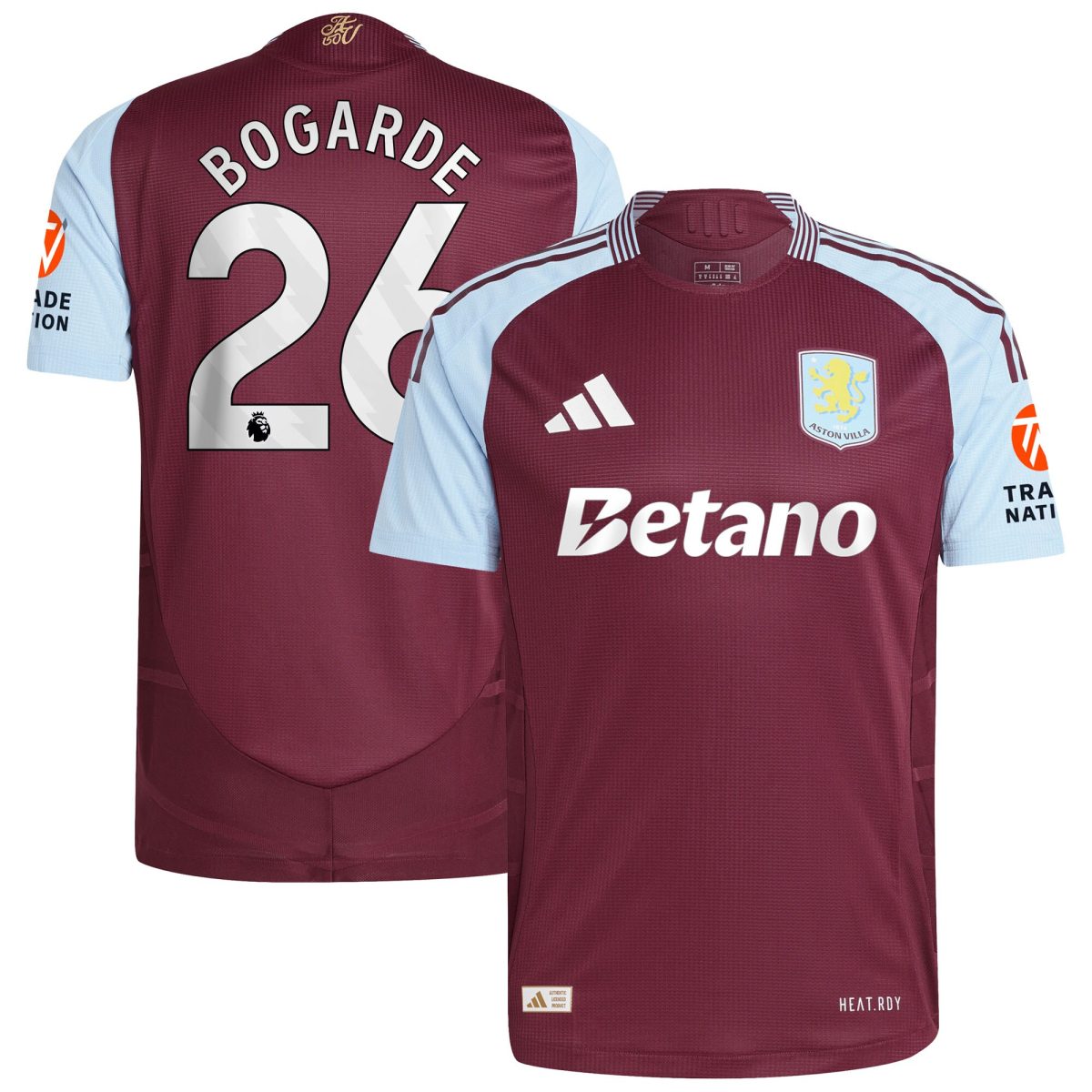 aston villa adidas home authentic shirt 2024-25 with bogarde 26 printing Collection | Official Aston Villa Jerseys for Fans