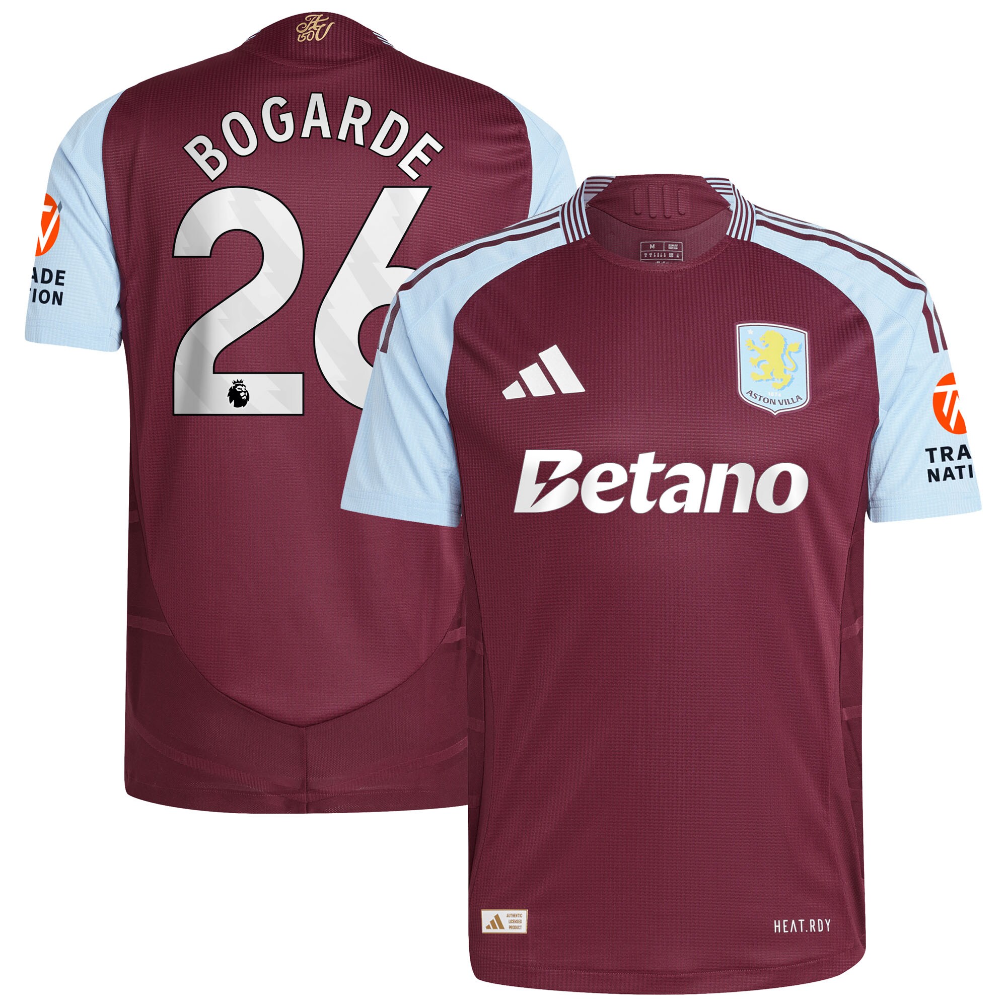 aston villa adidas home authentic shirt 2024-25 with bogarde 26 printing Collection | Official Aston Villa Jerseys for Fans