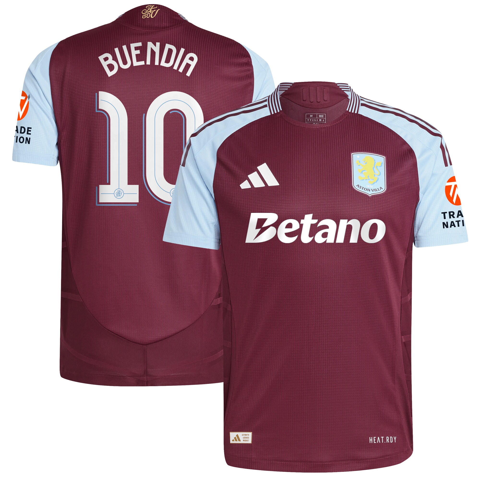 aston villa adidas home authentic shirt 2024-25 with buendia 10 cup printing Collection | Official Aston Villa Jerseys for Fans