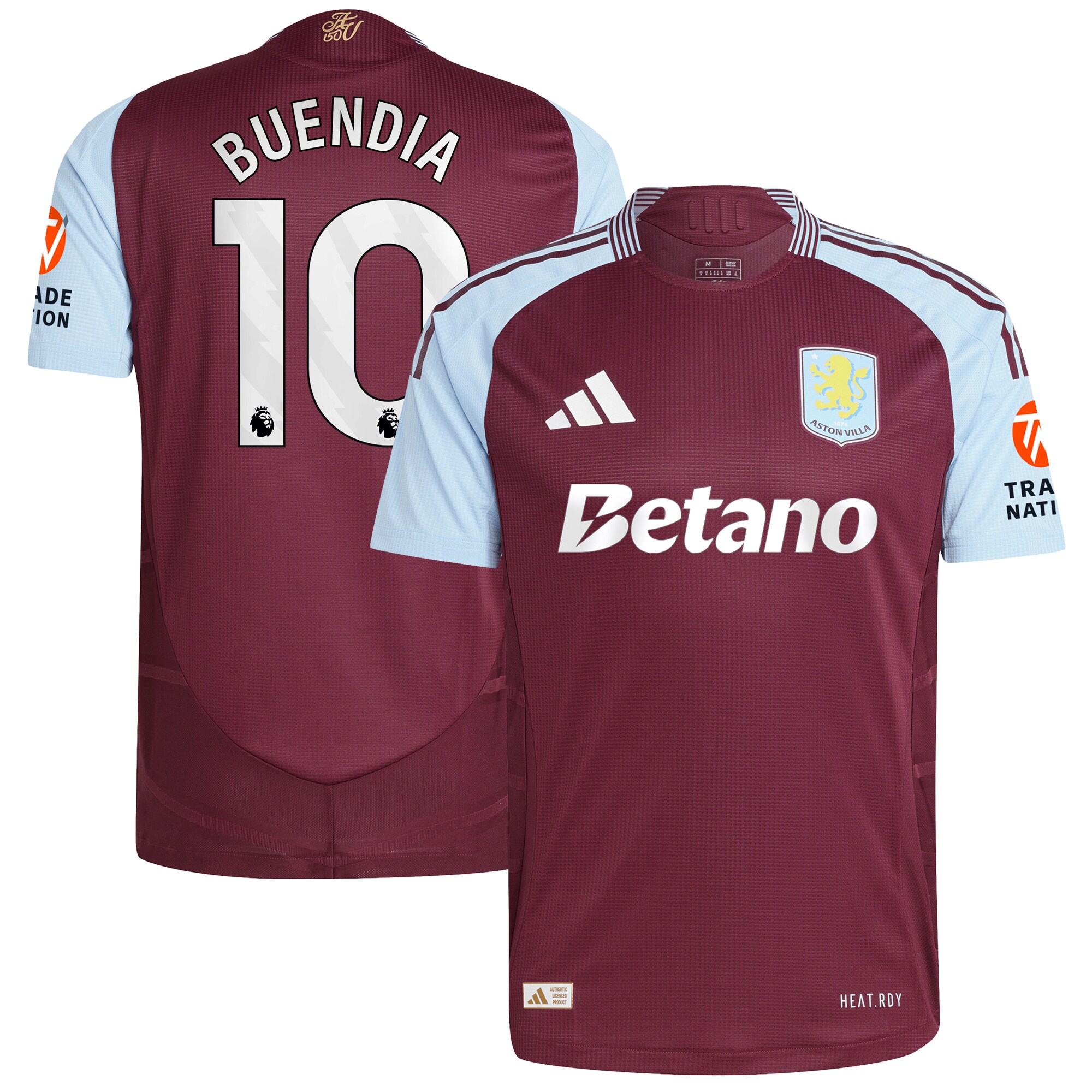 aston villa adidas home authentic shirt 2024-25 with buendia 10 printing Collection | Official Aston Villa Jerseys for Fans
