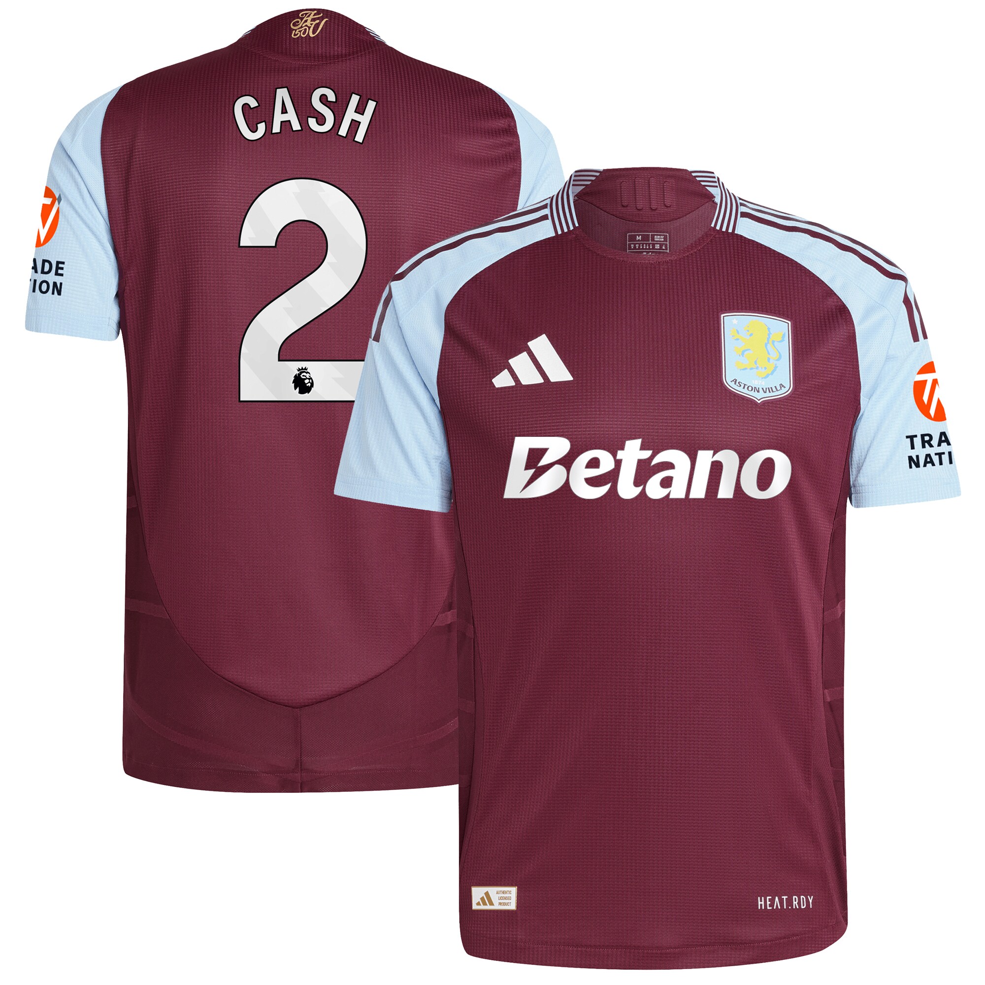 aston villa adidas home authentic shirt 2024-25 with cash 2 printing Collection | Official Aston Villa Jerseys for Fans