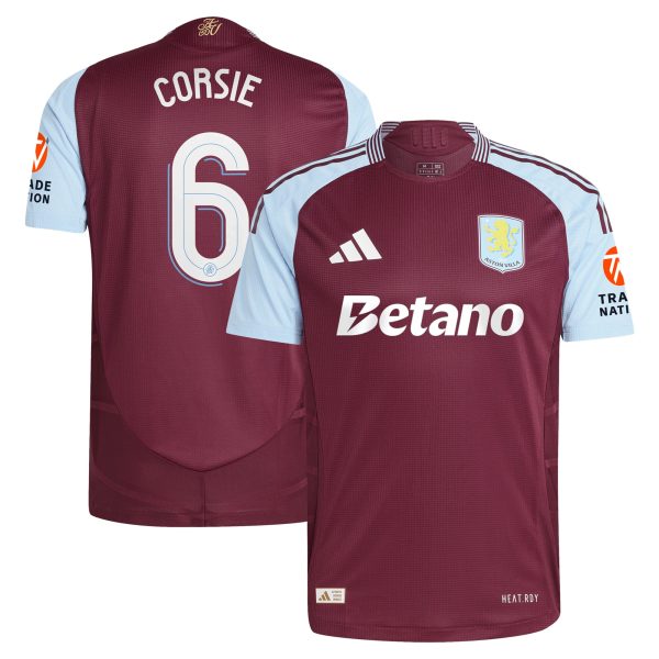 aston villa adidas home authentic shirt 2024-25 with corsie 6 cup printing Collection | Official Aston Villa Jerseys for Fans