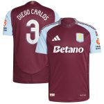 aston villa adidas home authentic shirt 2024-25 with diego carlos 3 cup printing Collection | Official Aston Villa Jerseys for Fans