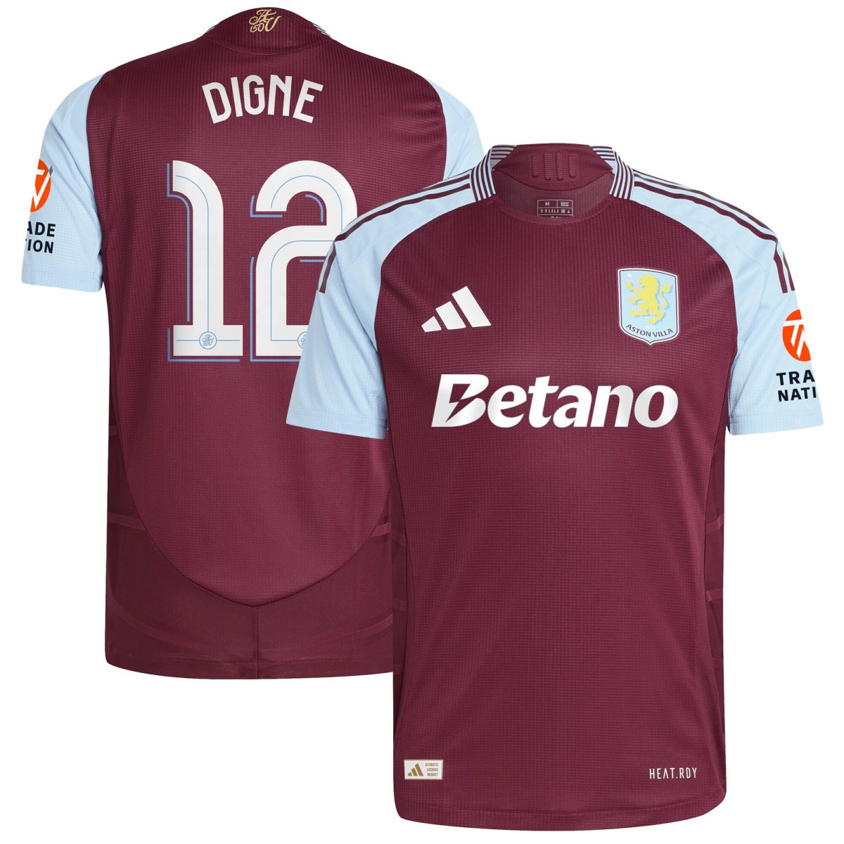 aston villa adidas home authentic shirt 2024-25 with digne 12 cup printing Collection | Official Aston Villa Jerseys for Fans