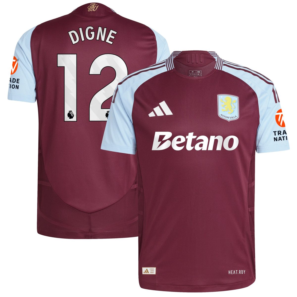 aston villa adidas home authentic shirt 2024-25 with digne 12 printing Collection | Official Aston Villa Jerseys for Fans