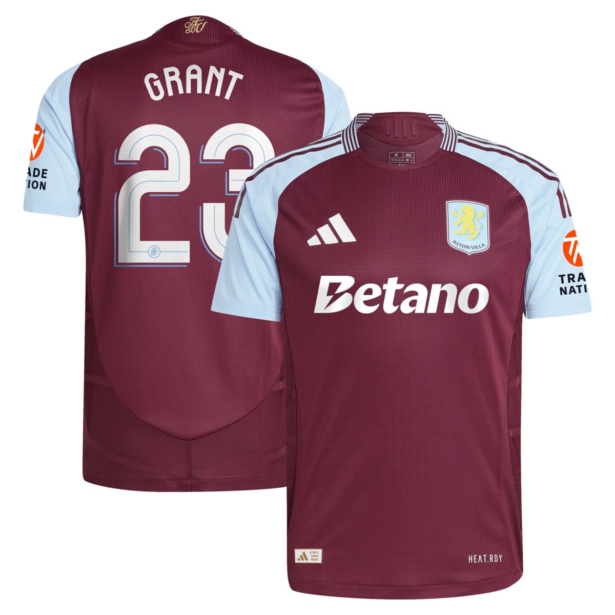 aston villa adidas home authentic shirt 2024-25 with grant 23 cup printing Collection | Official Aston Villa Jerseys for Fans